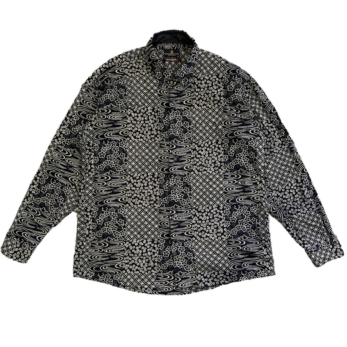 Japanese Brand × Vintage Custom Sashiko Mieru Avant Garde Button up Motive Shirt Size US L / EU 52-54 / 3 - 1 Thumbnail