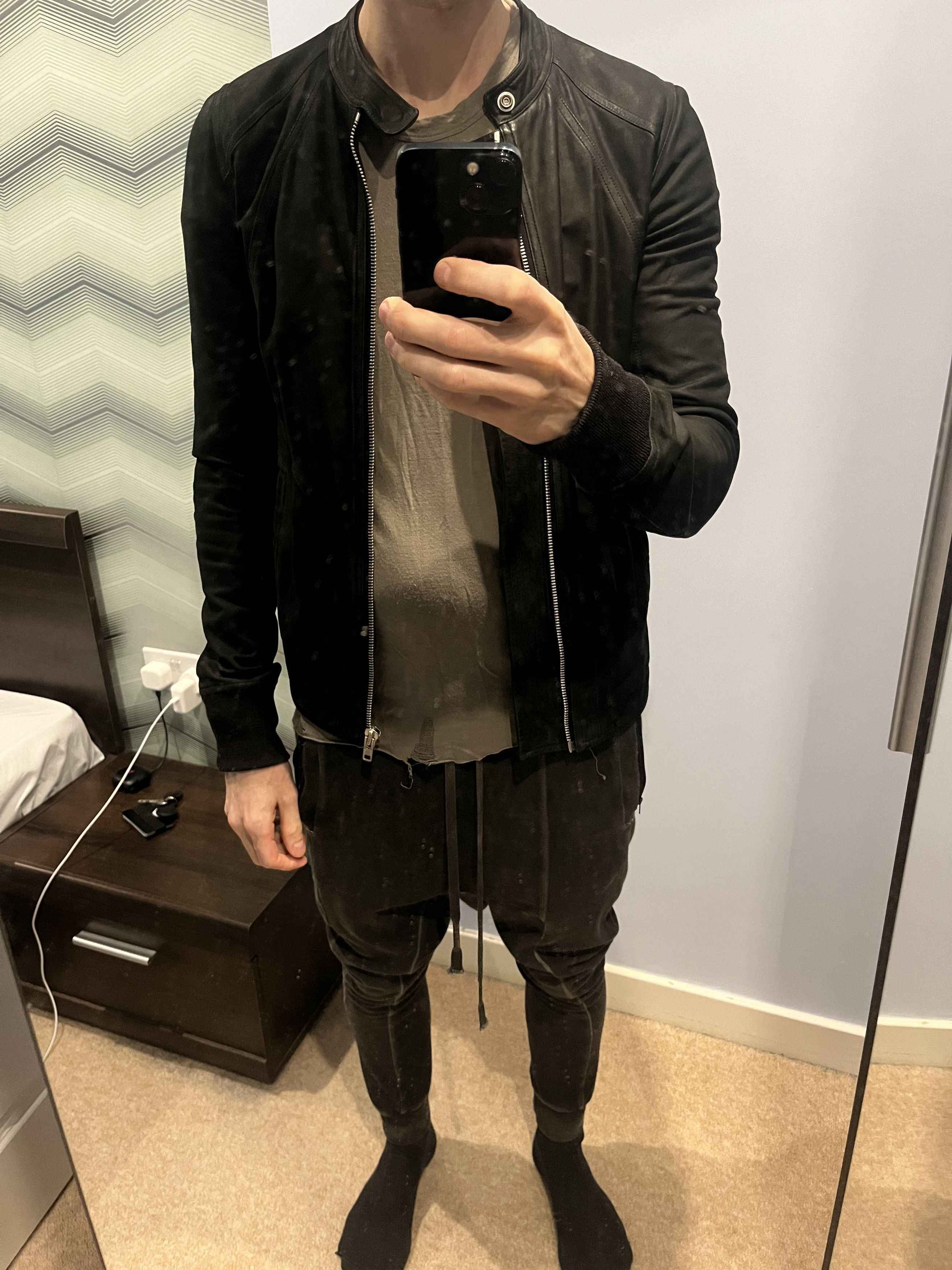 Rick Owens Rick Owens Black Leather Jacket 46 size | Grailed Rick Owens Rick Owens Black Leather Jacket 46 size | Grailed