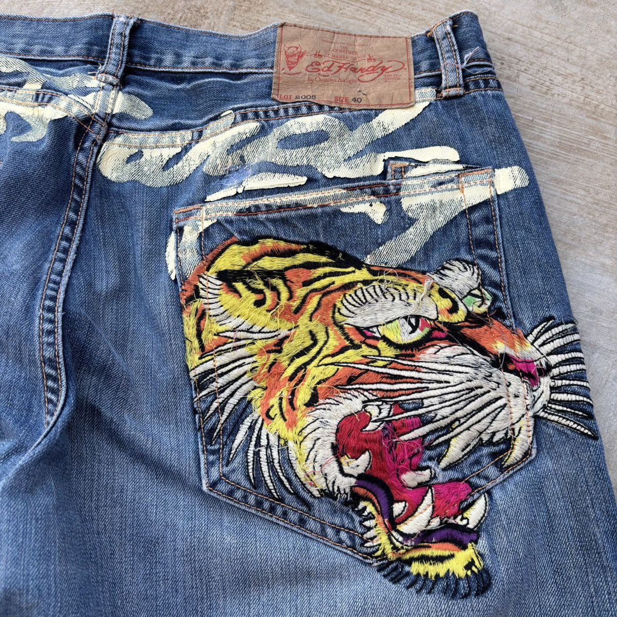 Ed Hardy Vintage 00s Edhardy Denim Y2K Jeans Size US 40 / EU 56 - 3 Thumbnail