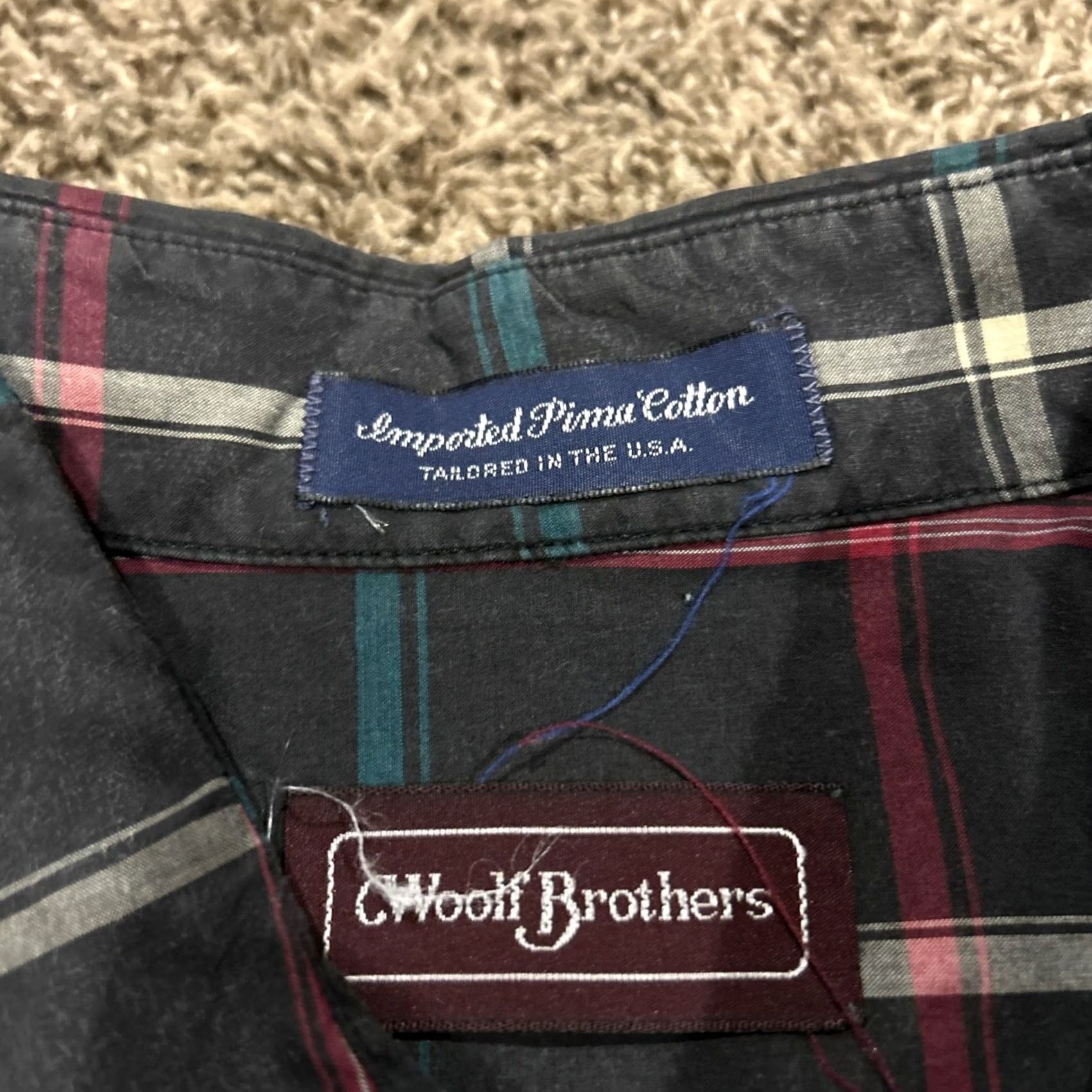 Vintage VTG Woolf Brothers Shirt Mens Large Plaid Long Sleeve Button Up USA Size US L / EU 52-54 / 3 - 2 Thumbnail