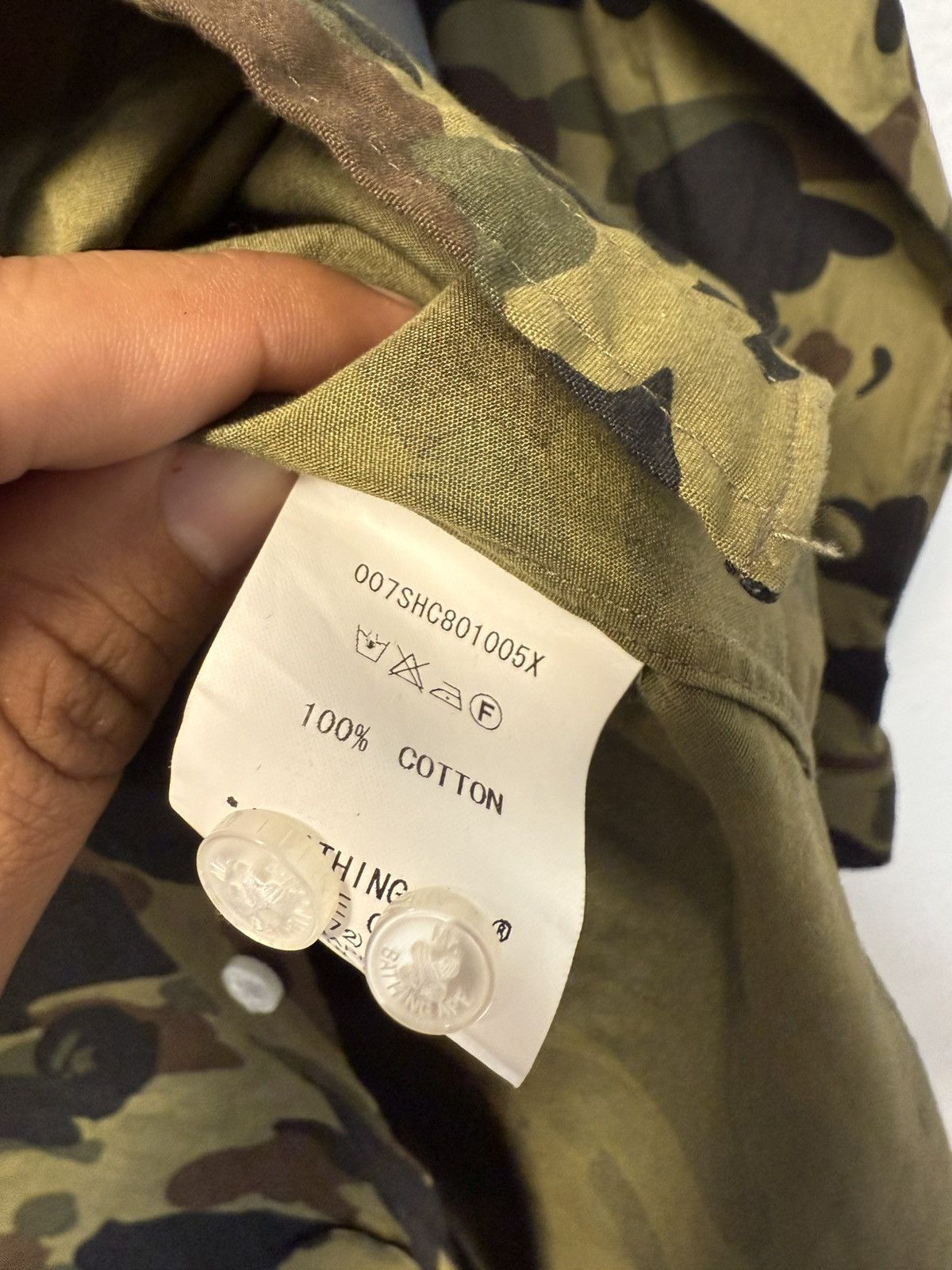 Bape Rare BAPE Mr. Bathing Ape Button Down Camo Shirt Size US XL / EU 56 / 4 - 5 Thumbnail