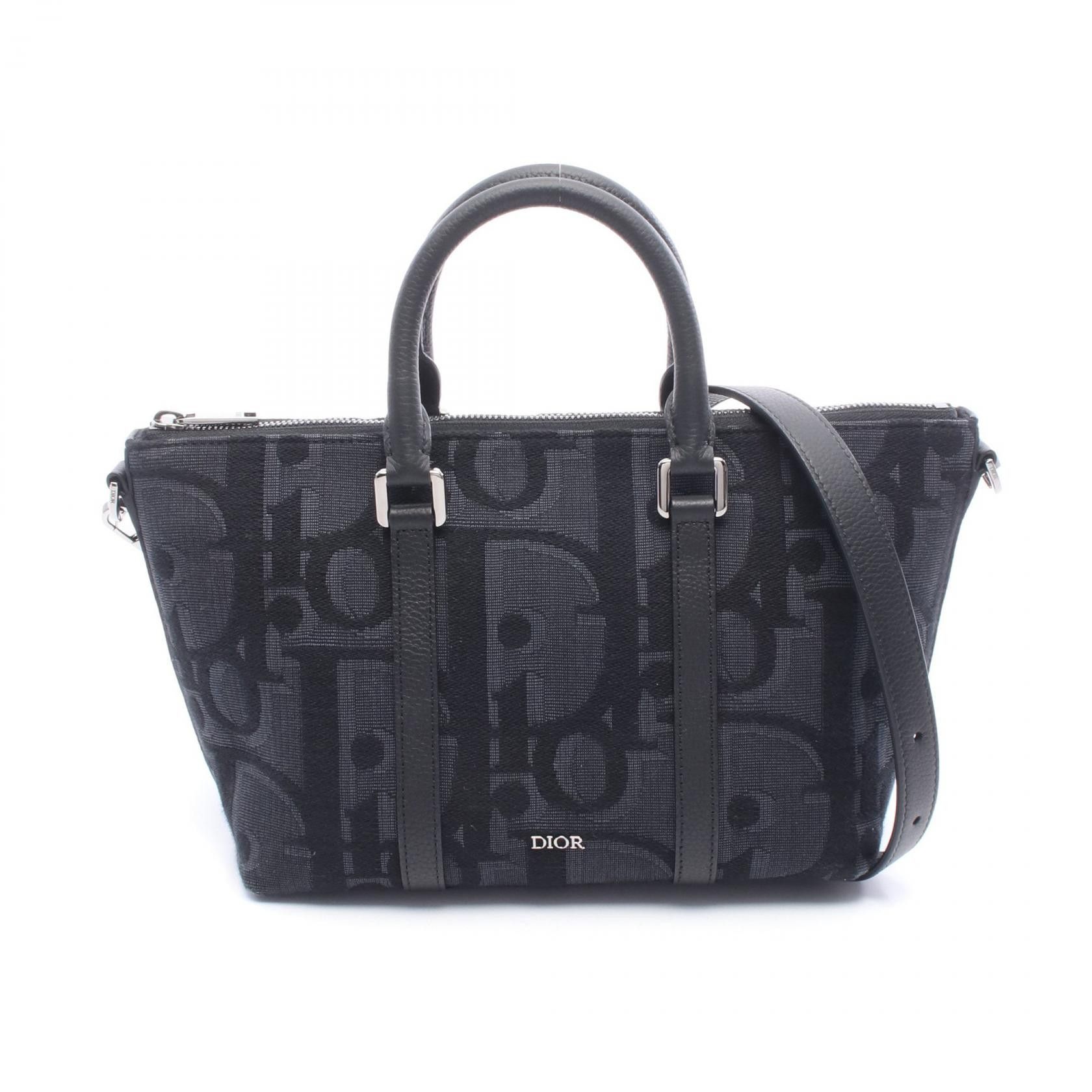 Dior Dior Dior Weekender Maxi Oblique Canvas Leather Handbag Textile Handbag DUTY FREE for USA Size ONE SIZE - 1 Thumbnail