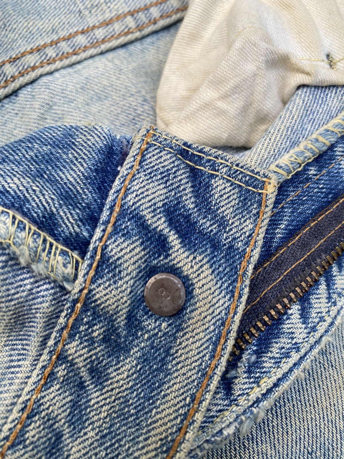 Vintage 60s Levis Orange Tab Capital E Distressed Flare Denim Size US 28 / EU 44 - 22 Thumbnail