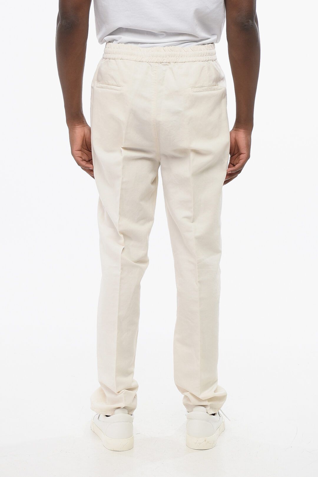 Brunello Cucinelli og1mm0825 Double-breasted Linen Blend Pant in White Size US 40 / EU 56 - 4 Thumbnail