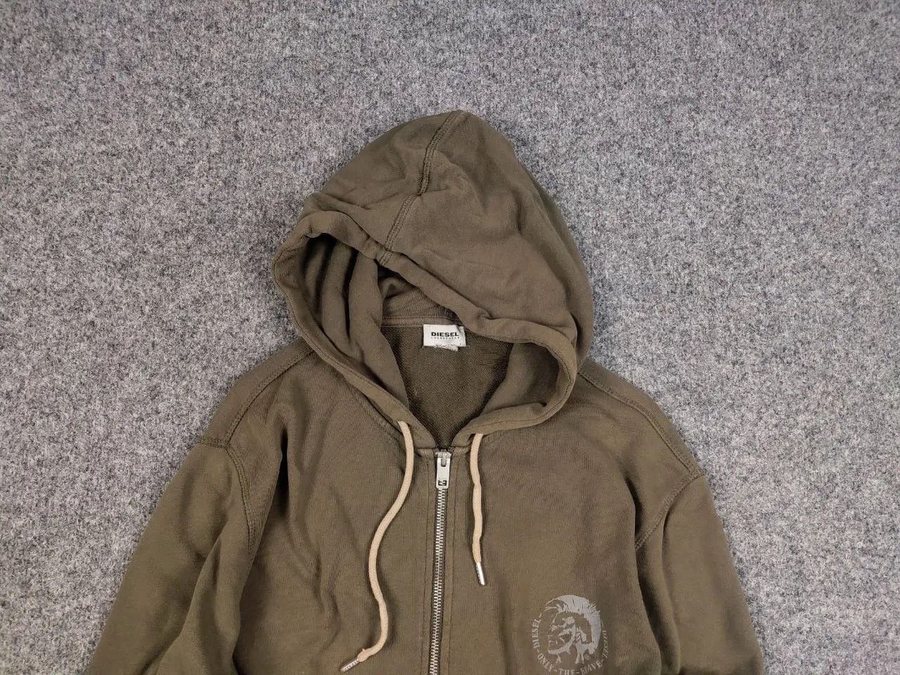 Diesel Vintage Diesel Military Logo Green Zip Hoodie Y2K Style Size US L / EU 52-54 / 3 - 9 Thumbnail