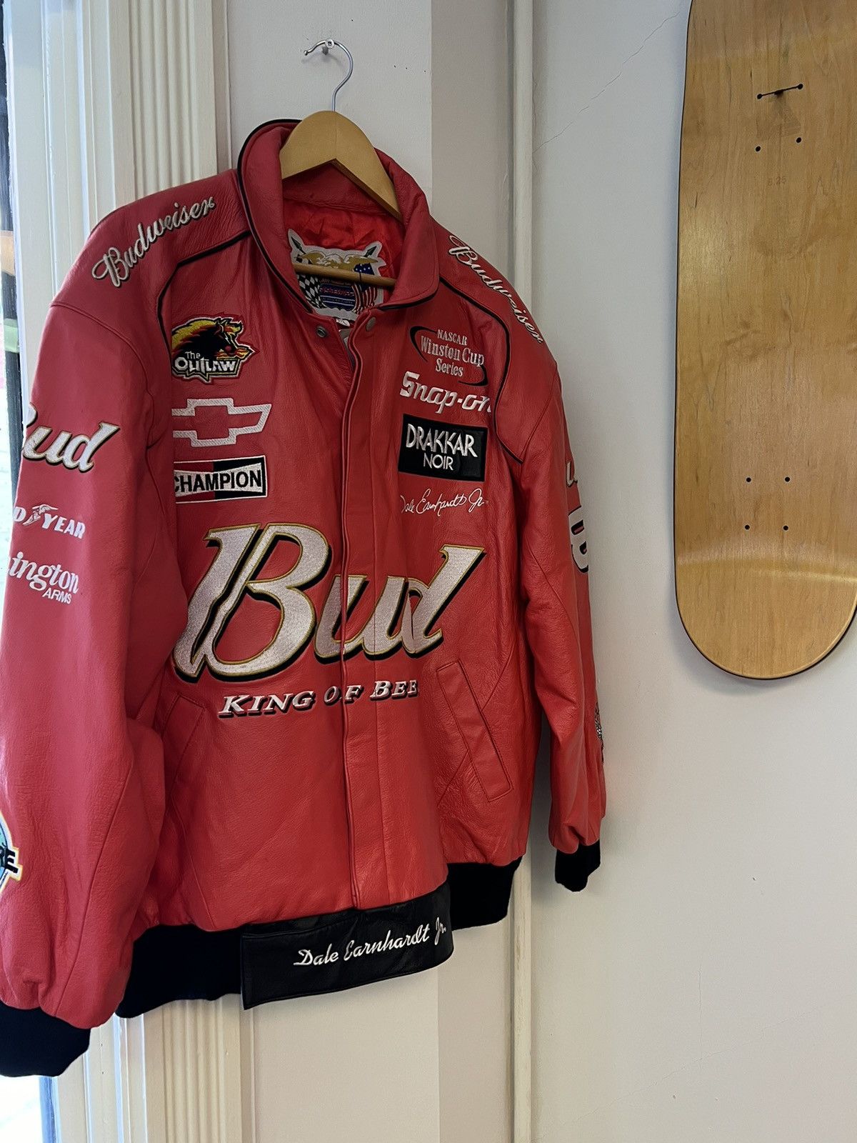 NASCAR × Vintage 1999 Jeff Hamilton Dale Earnhardt JR Leather Jacket Size US XL / EU 56 / 4 - 1 Thumbnail