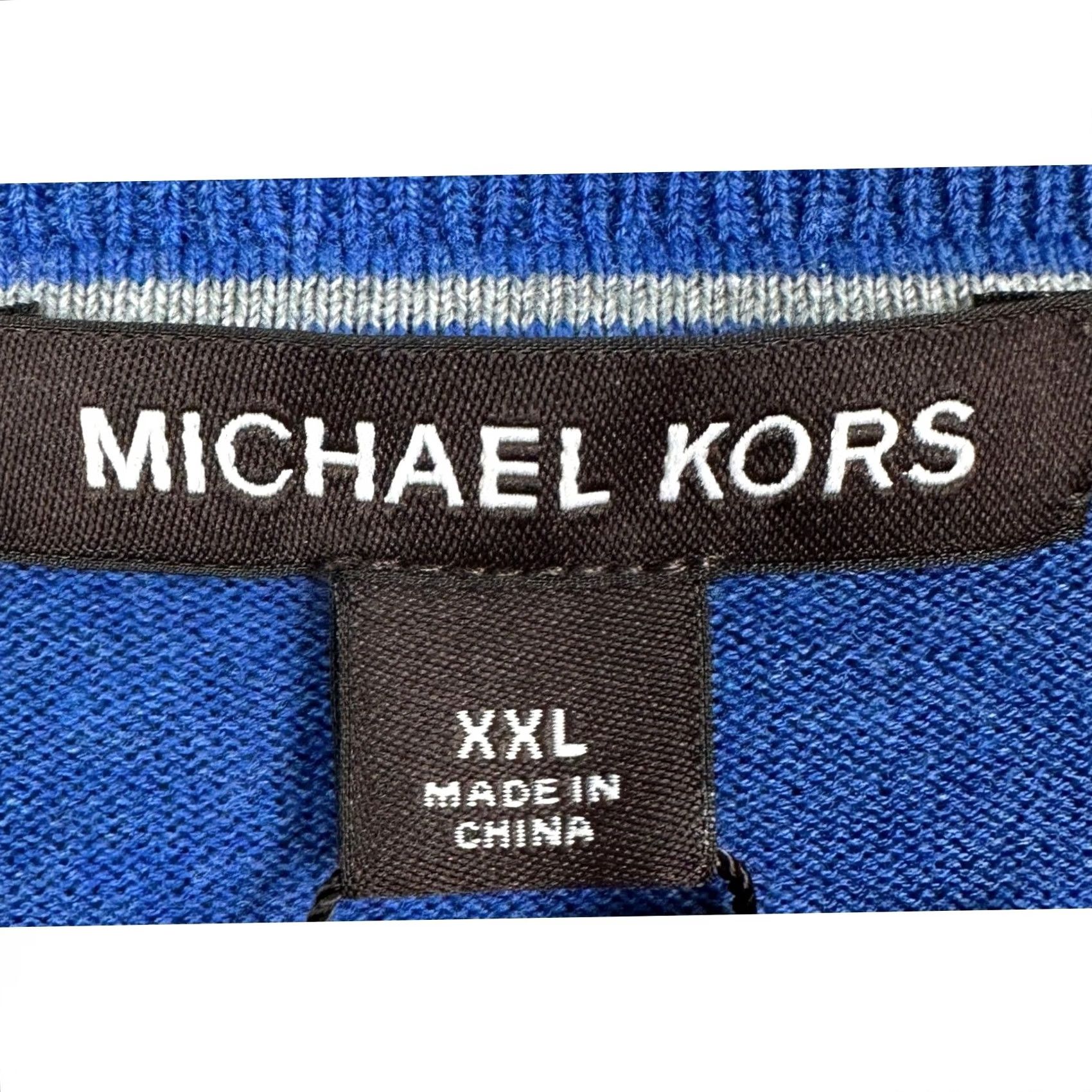 Michael Kors VINTAGE? No — Michael Kors Sweater Knit Mens 2XL Blue V-Neck Pullover Casual Long Sleeve Size US XXL / EU 58 / 5 - 4 Thumbnail