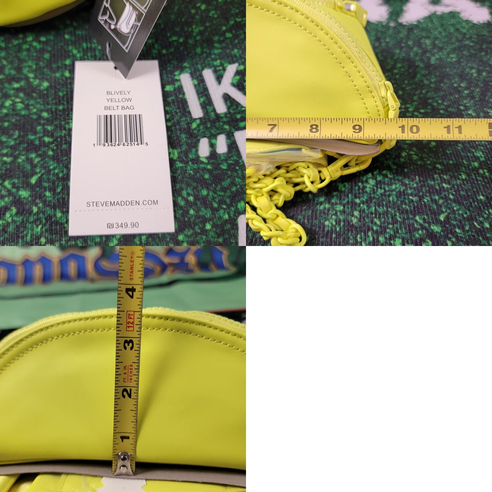 Steve Madden Steve Madden Blively Belt Bag Crossbody Fanny Pack Yellow New Size ONE SIZE - 8 Thumbnail