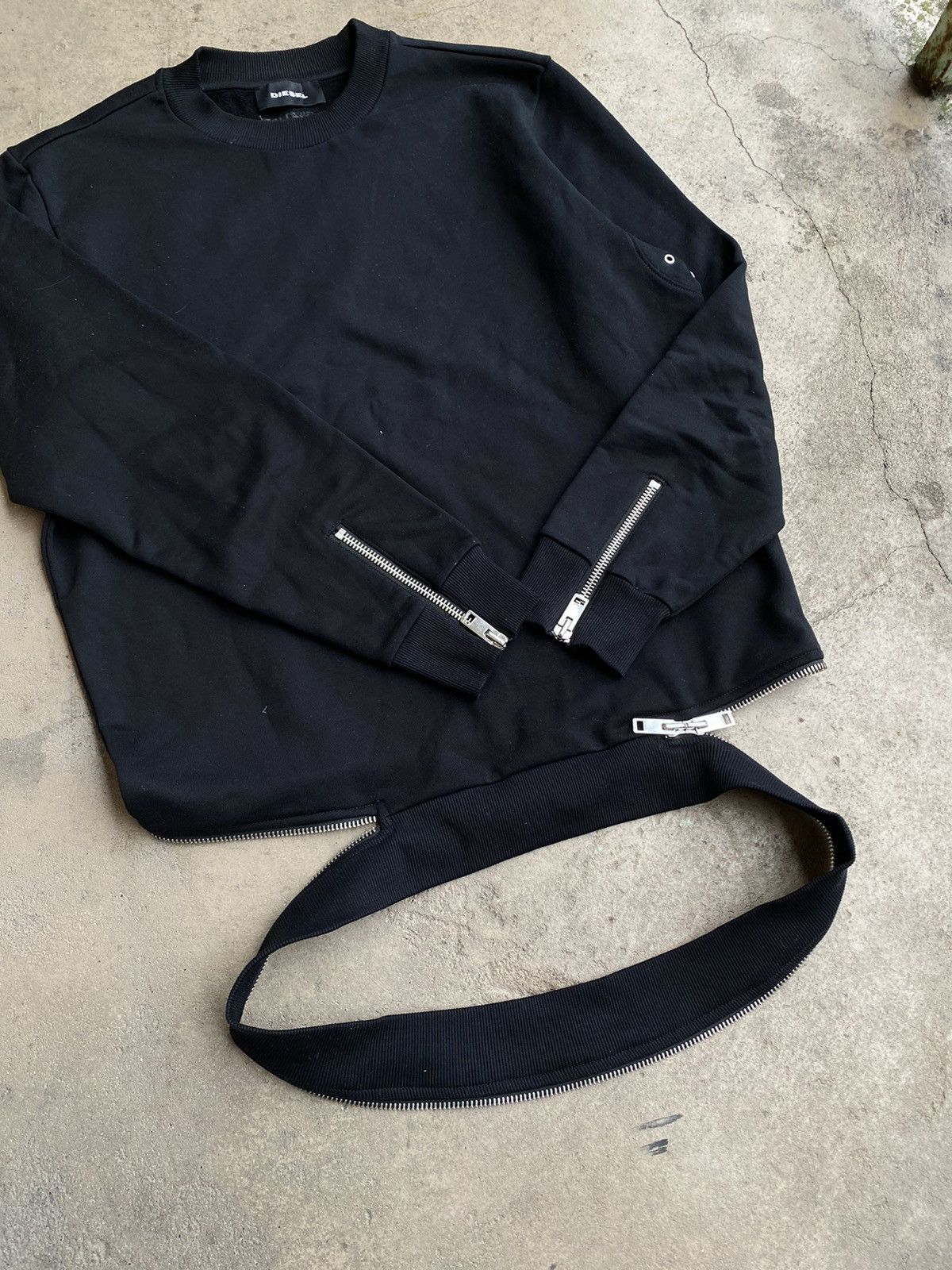 Diesel × Japanese Brand 2024 Diesel multi zip opium avantgarde sweatshirt black Size US L / EU 52-54 / 3 - 1 Thumbnail