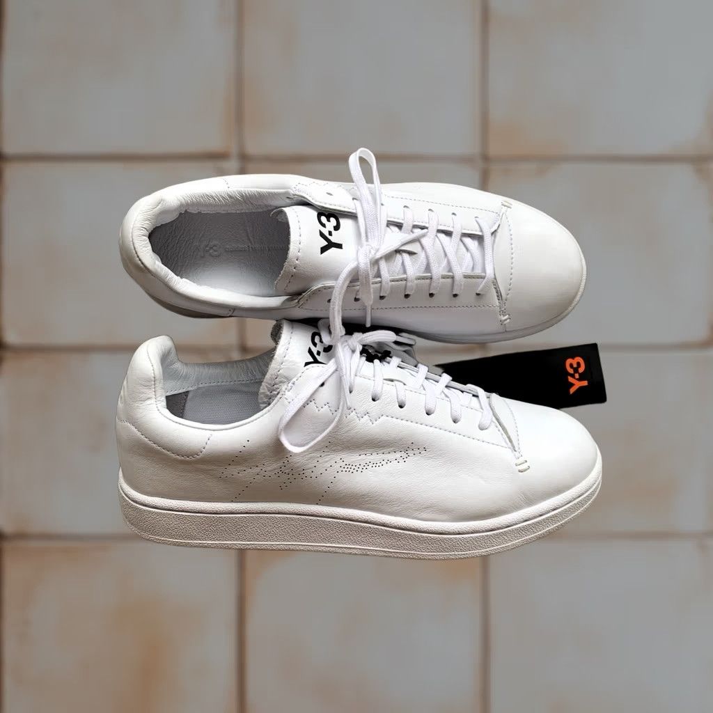 Adidas ADIDAS Y-3 COURT White Leather SIZE US 8, UK 7.5, EU 41 1/3, Men Sneaker Size US 8 / EU 41 - 1 Thumbnail