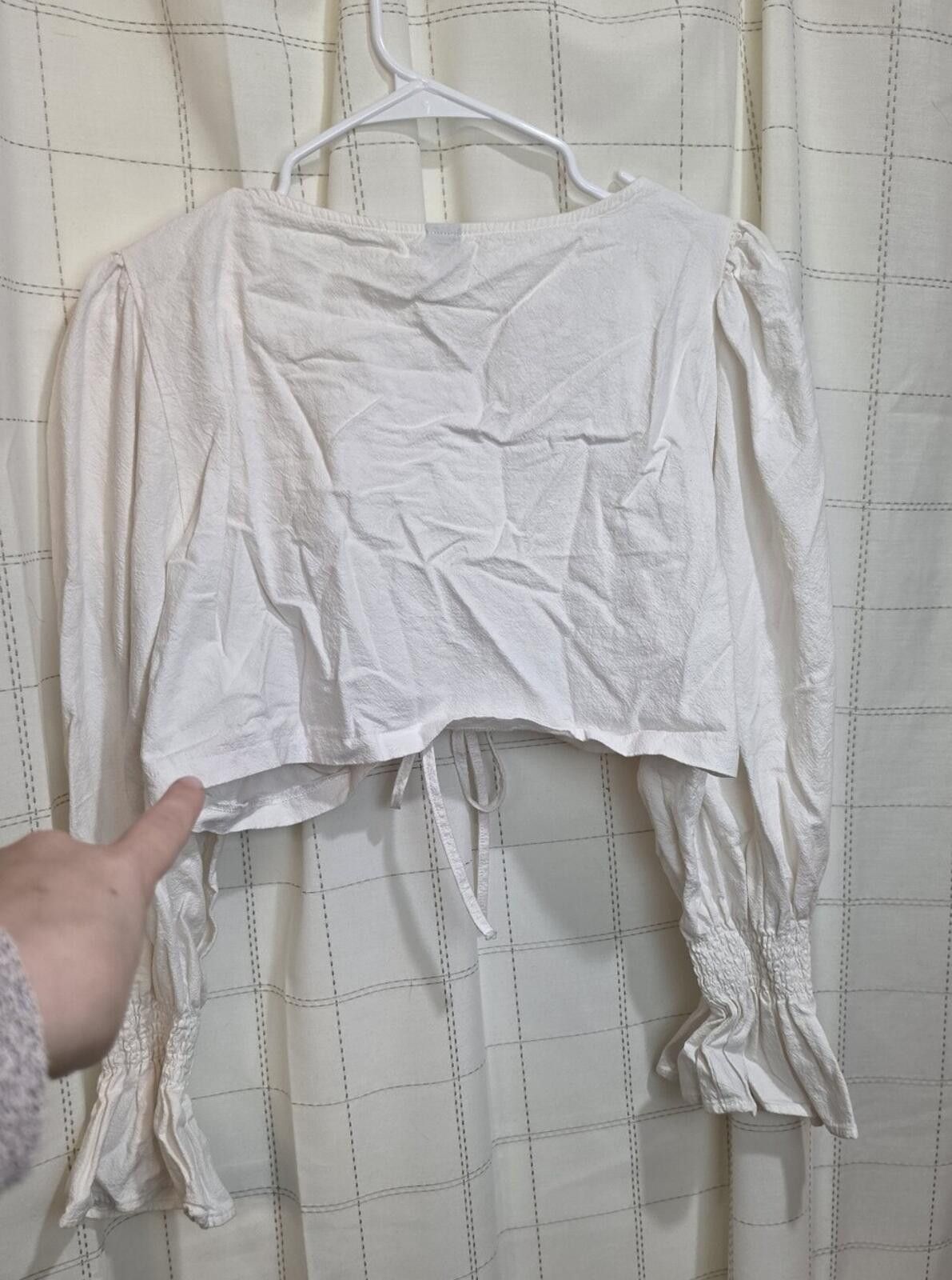 Shein Shein White Crop Top Size 4XL / US 24-26 - 4 Thumbnail