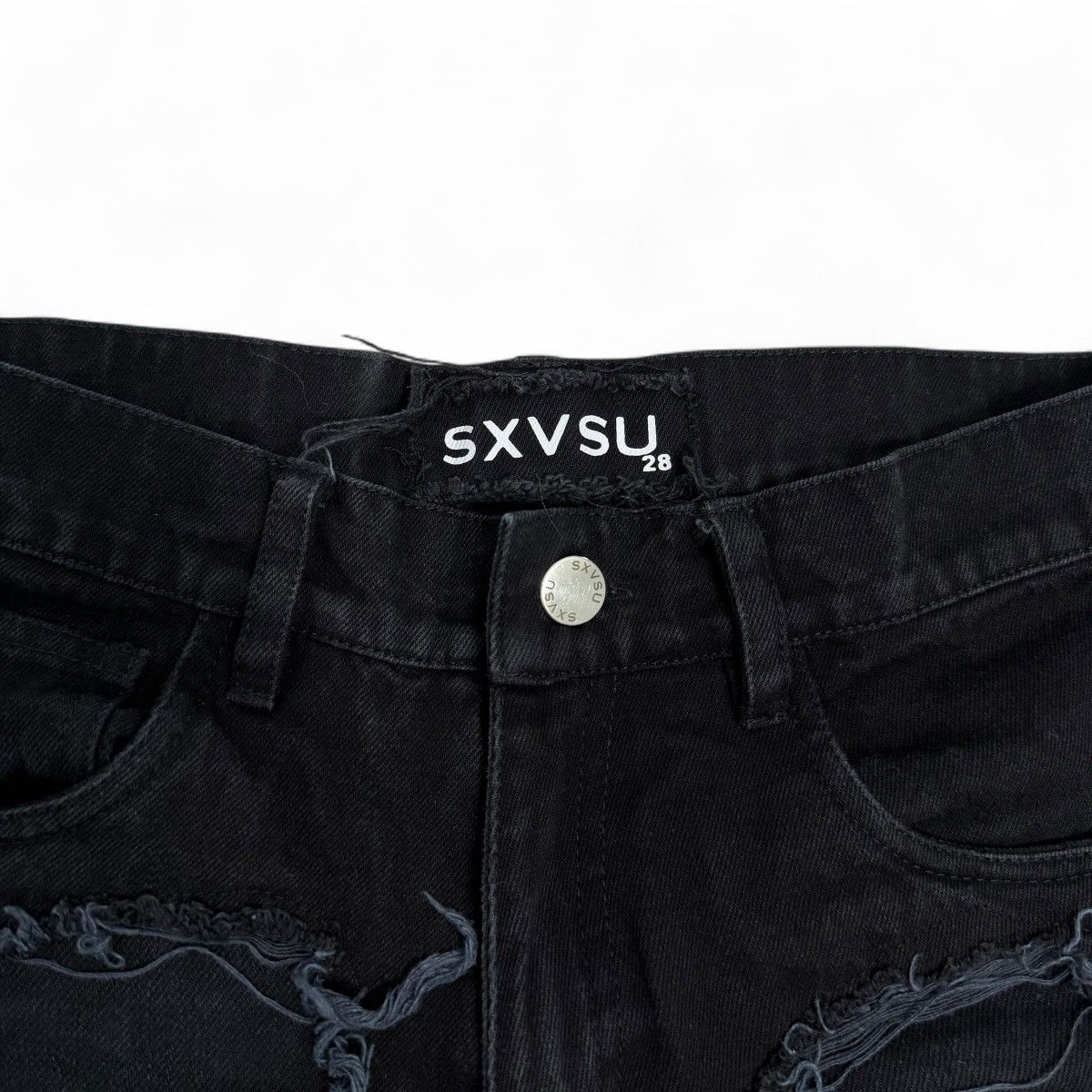 Other SXVSU Custom Distressed Zipped Black Denim Pants Size 28 Size US 28 / EU 44 - 4 Thumbnail