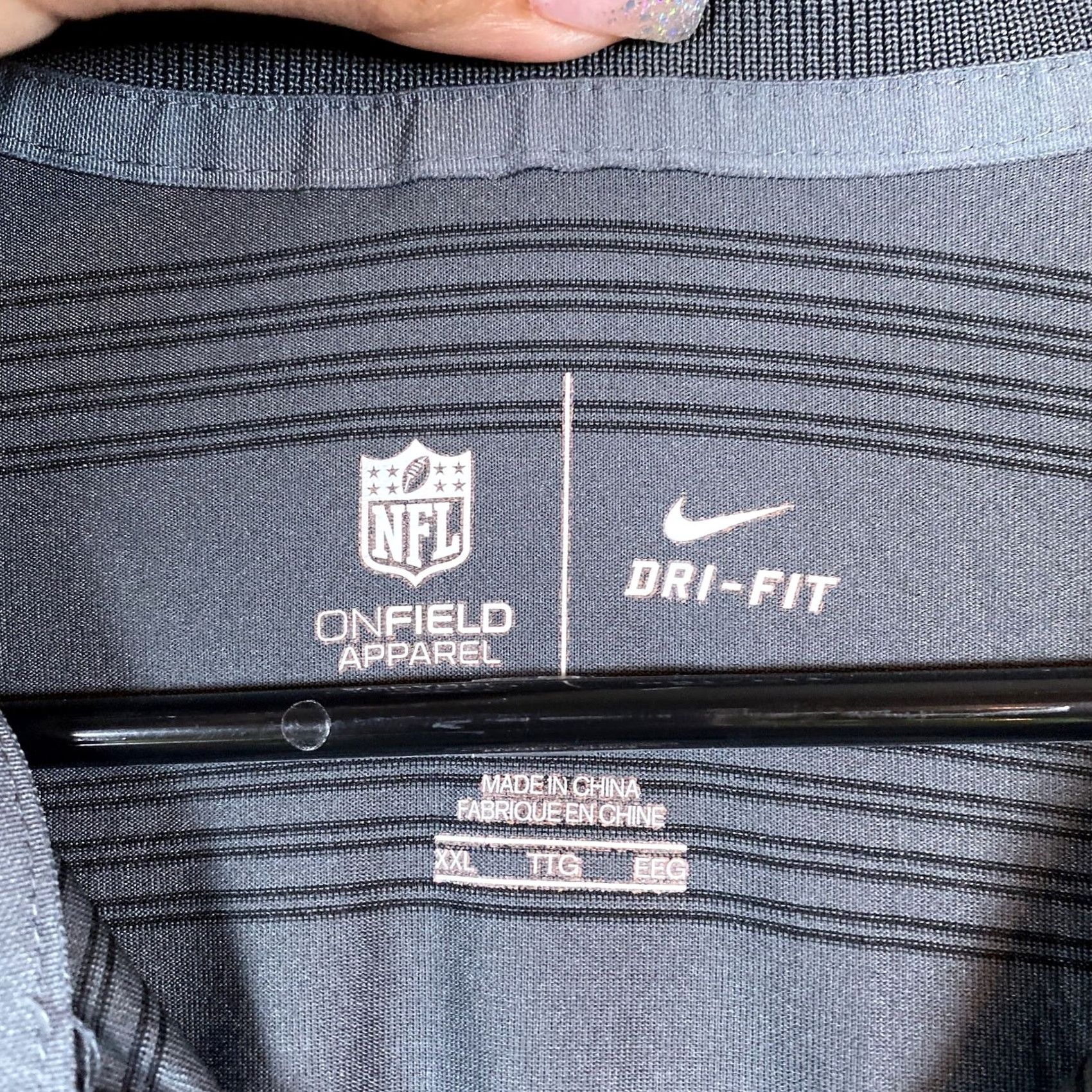 Nike Nike NFL Mens Shirt Gray Striped On Field DriFit Jacksonville Jaguars Polo XXL Size US XXL / EU 58 / 5 - 6 Thumbnail