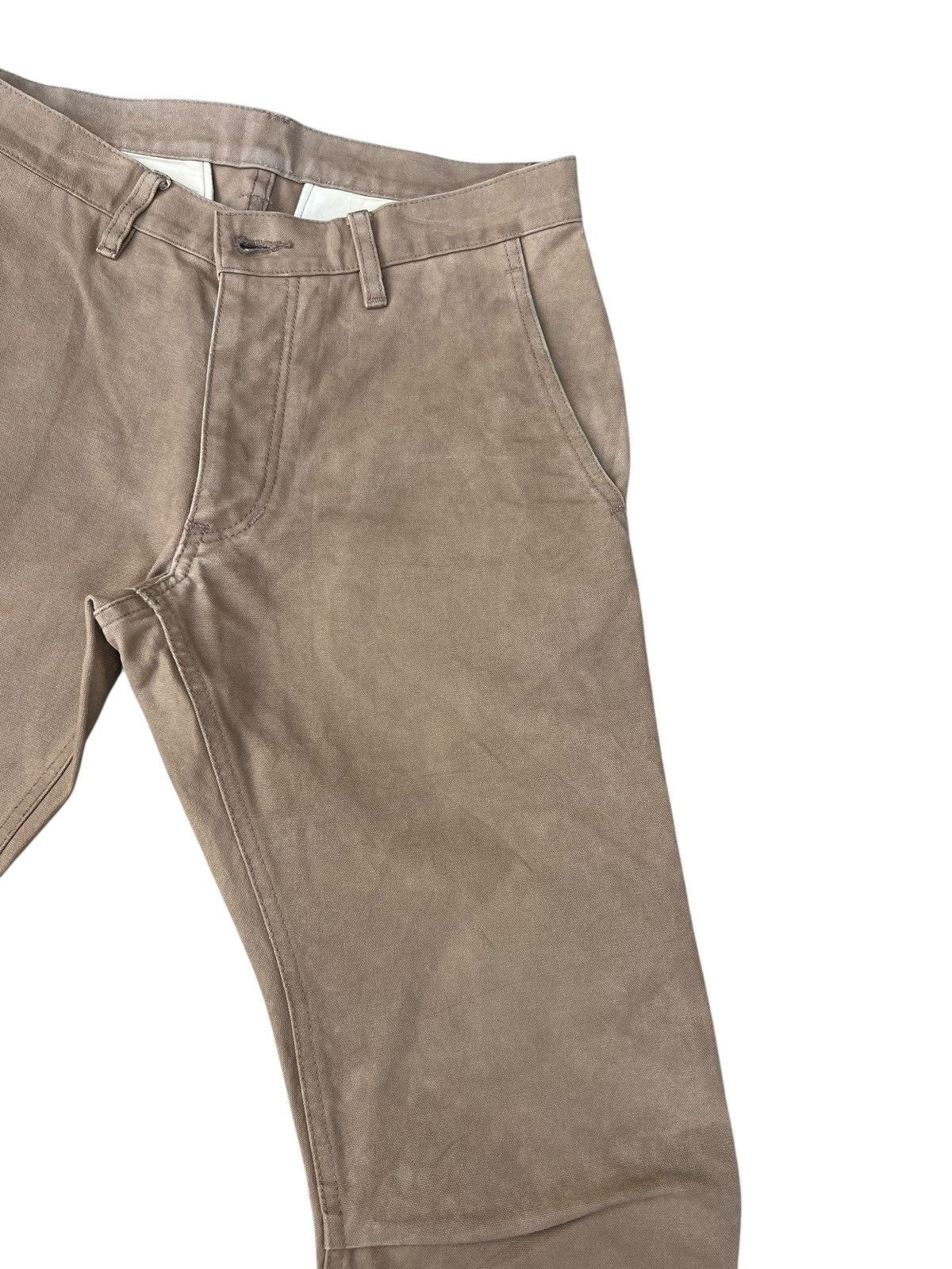 Kazuyuki Kumagai Attachment Attachment Japan Patina Waxed Cotton Duck Flare Cargo Pant Size US 29 - 11 Thumbnail