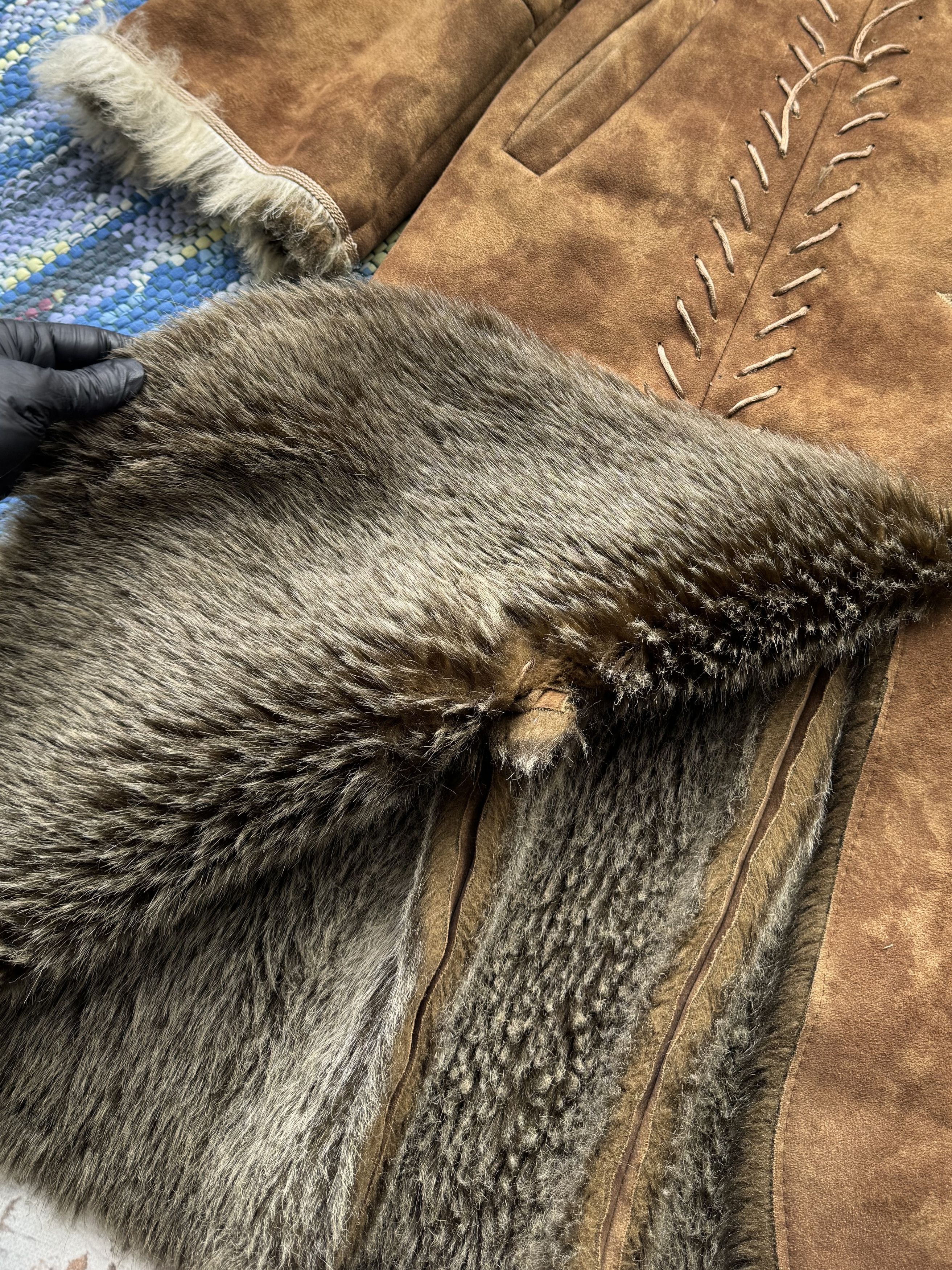 Vintage Vintage Faux Sheepskin Faded Coat A414(484)D15 Size L / US 10 / IT 46 - 10 Thumbnail