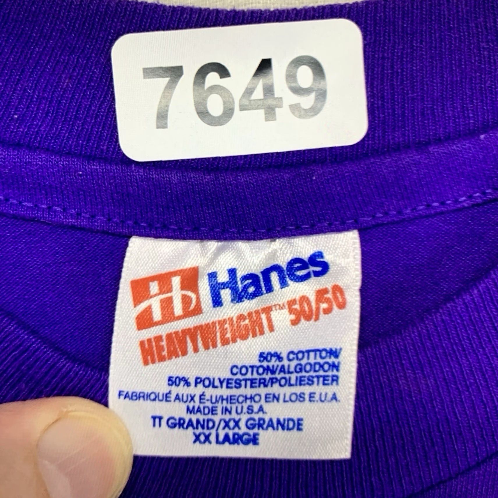 Hanes VINTAGE Hanes Graphic Print T-Shirt Unisex Adults 2XL Purple Cowboy 90s Retro Size US XXL / EU 58 / 5 - 4 Thumbnail