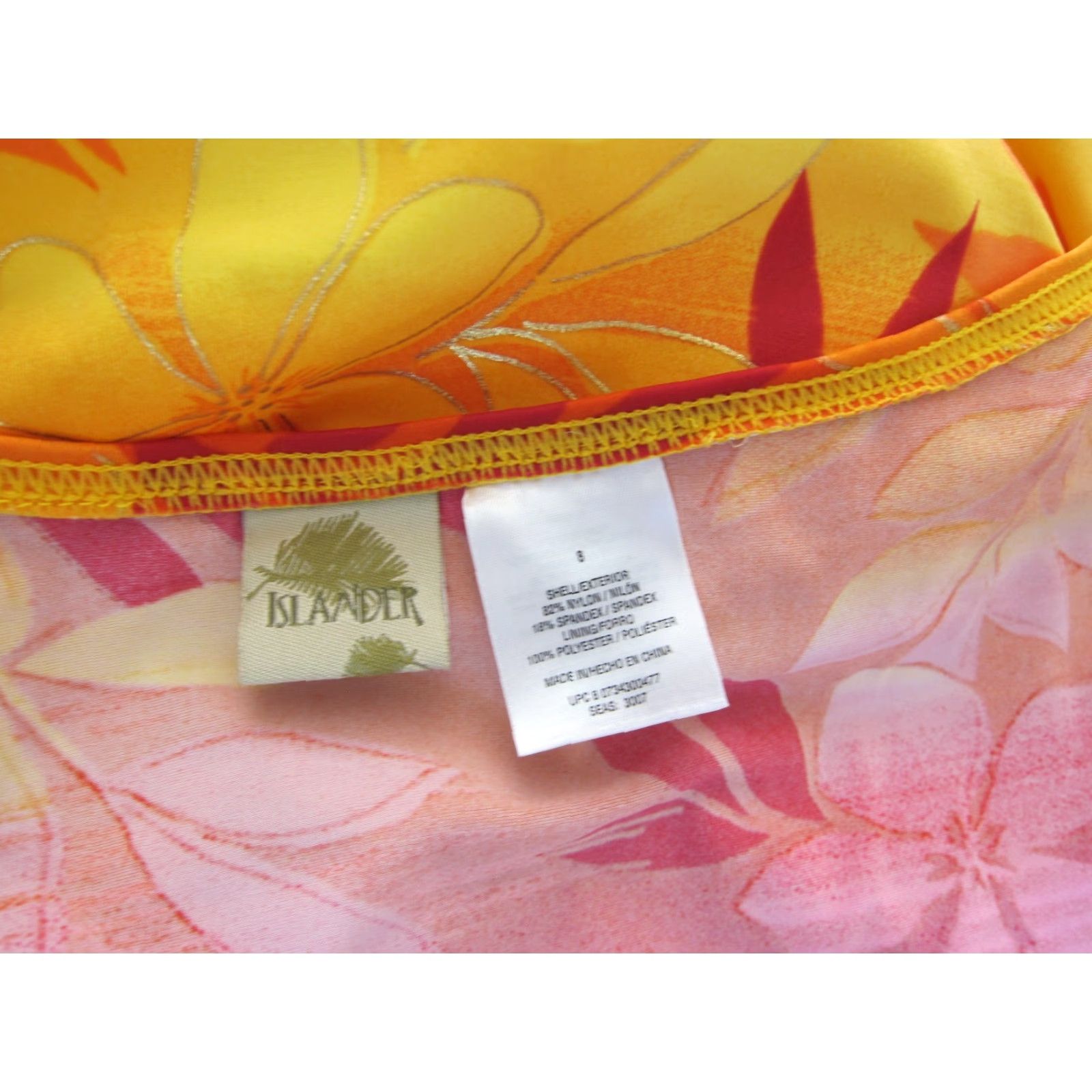 Vintage Islander Hawaiian Floral Halter Built in Padded One Piece Swimsuit 8 Islander Yellow Pink Hawaiian Floral Halter Built in Padded One Piece Swimsuit 8 Size ONE SIZE - 5 Thumbnail
