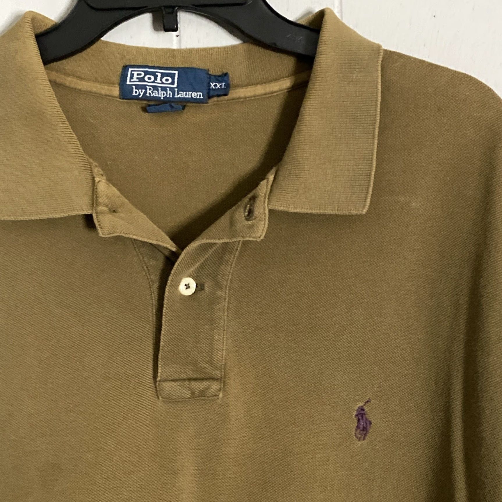 Ralph Lauren Vtg Polo Ralph Lauren Brown Shirt Maroon Pony Mens 2XL Slight Fade XXL 26x31 Size US XXL / EU 58 / 5 - 2 Thumbnail