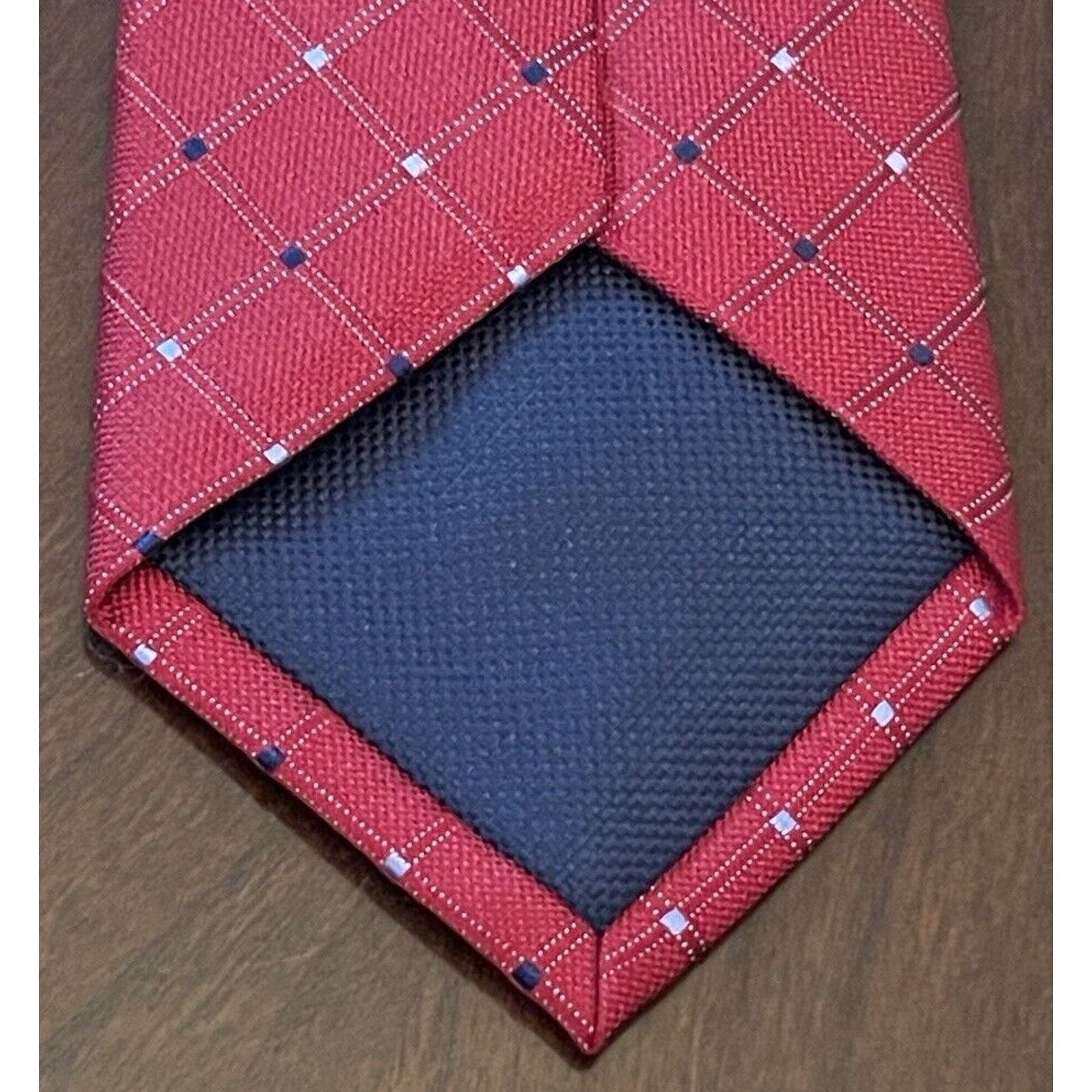 Nautica Nautica Red Blue 70% Silk 30% Polyester Made In China Size ONE SIZE - 2 Thumbnail