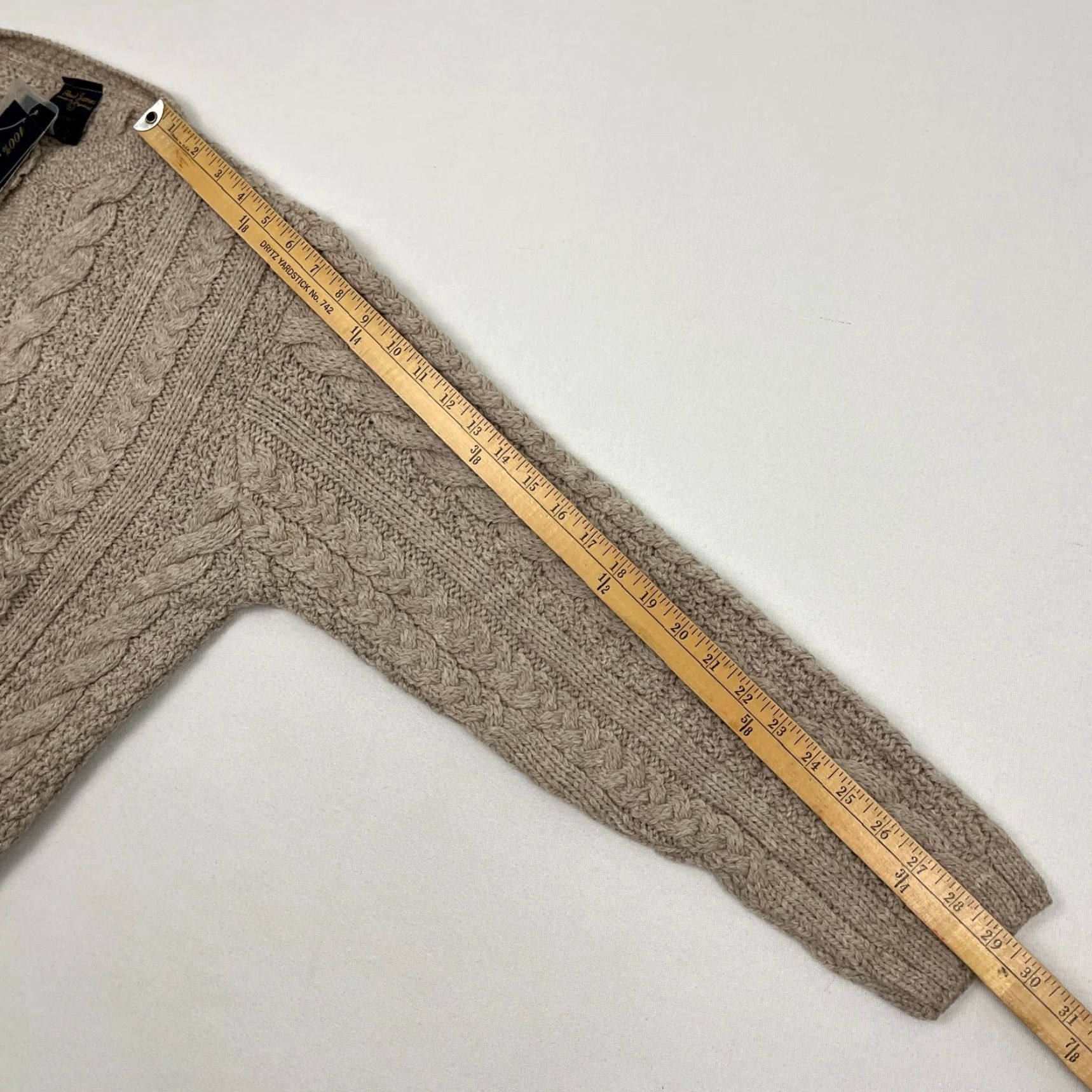 Paul James Paul James Cardigan Sweater Womens L Brown Wool Cable Knit Jumper England NEW Size L / US 10 / IT 46 - 5 Thumbnail
