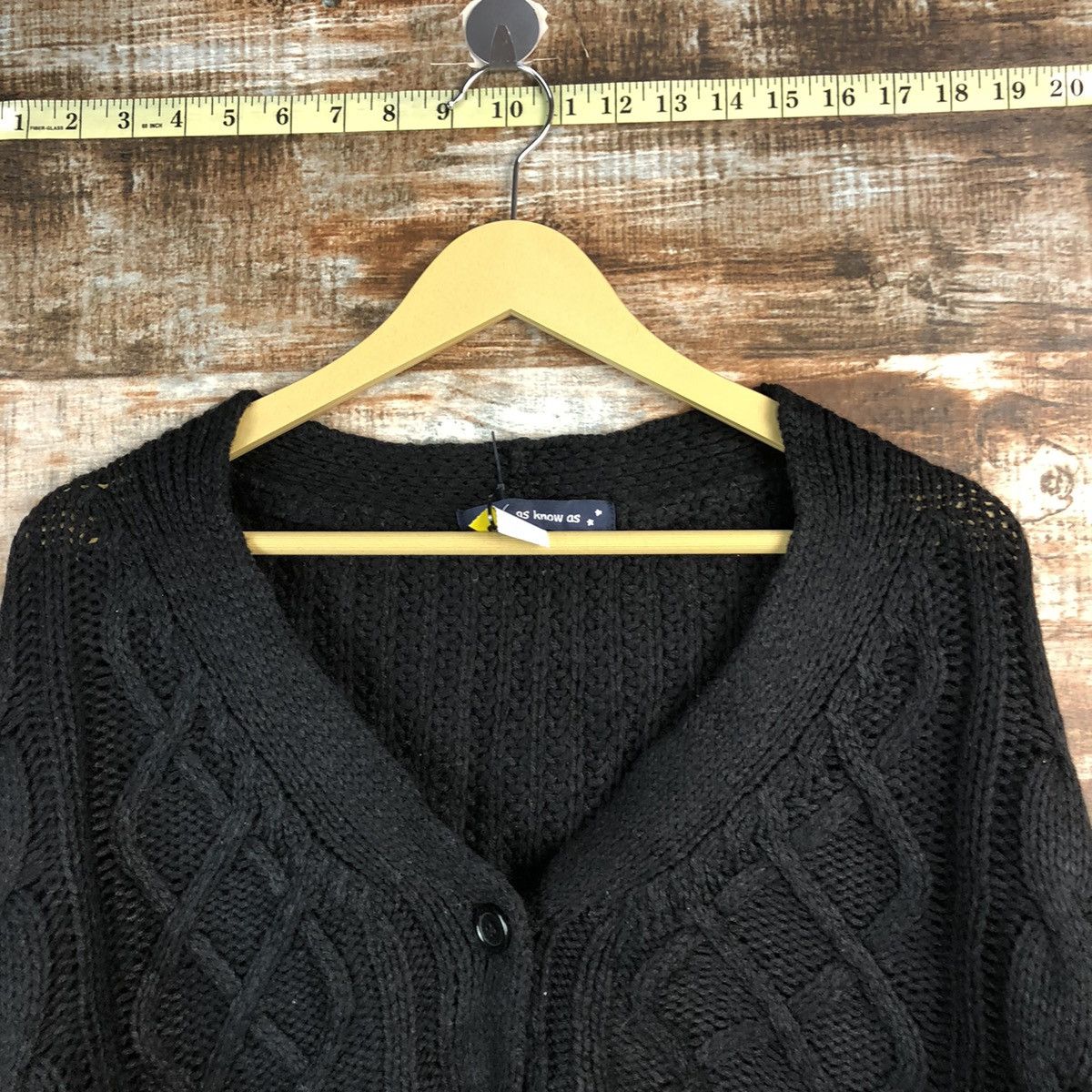 Homespun Knitwear As Know As Black croptop Cardigan Knitwear #A2324 Size L / US 10 / IT 46 - 4 Thumbnail
