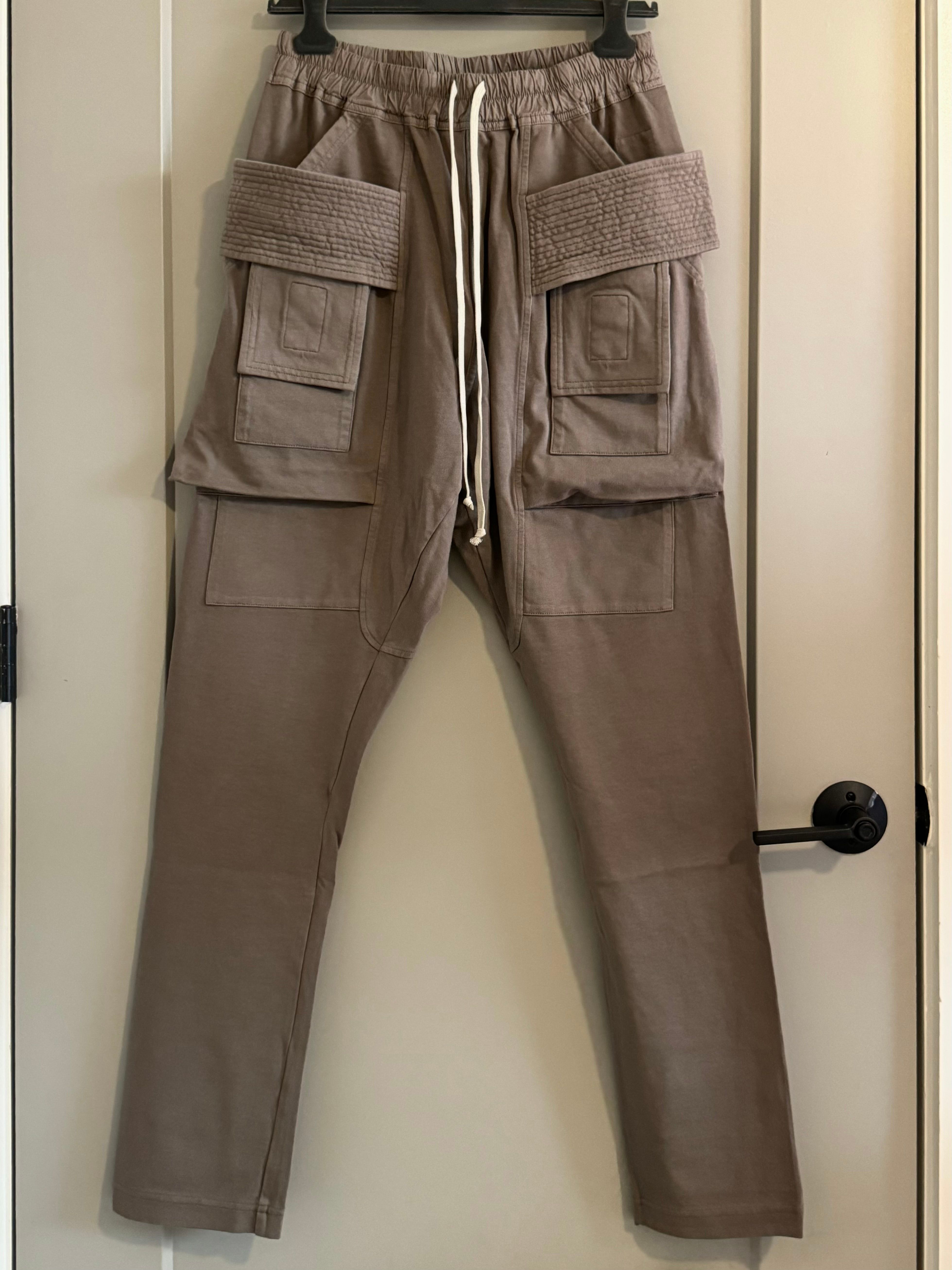 Pre-owned Rick Owens X Rick Owens Drkshdw Creatch Cargo Drawstring Pants Dust Brown Size S