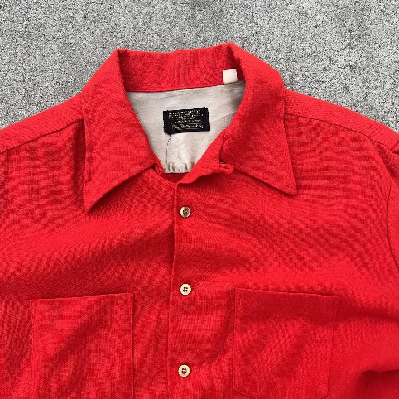 Vintage Vintage 1960s cherry red Sears wool loop collar button up Size US L / EU 52-54 / 3 - 2 Thumbnail