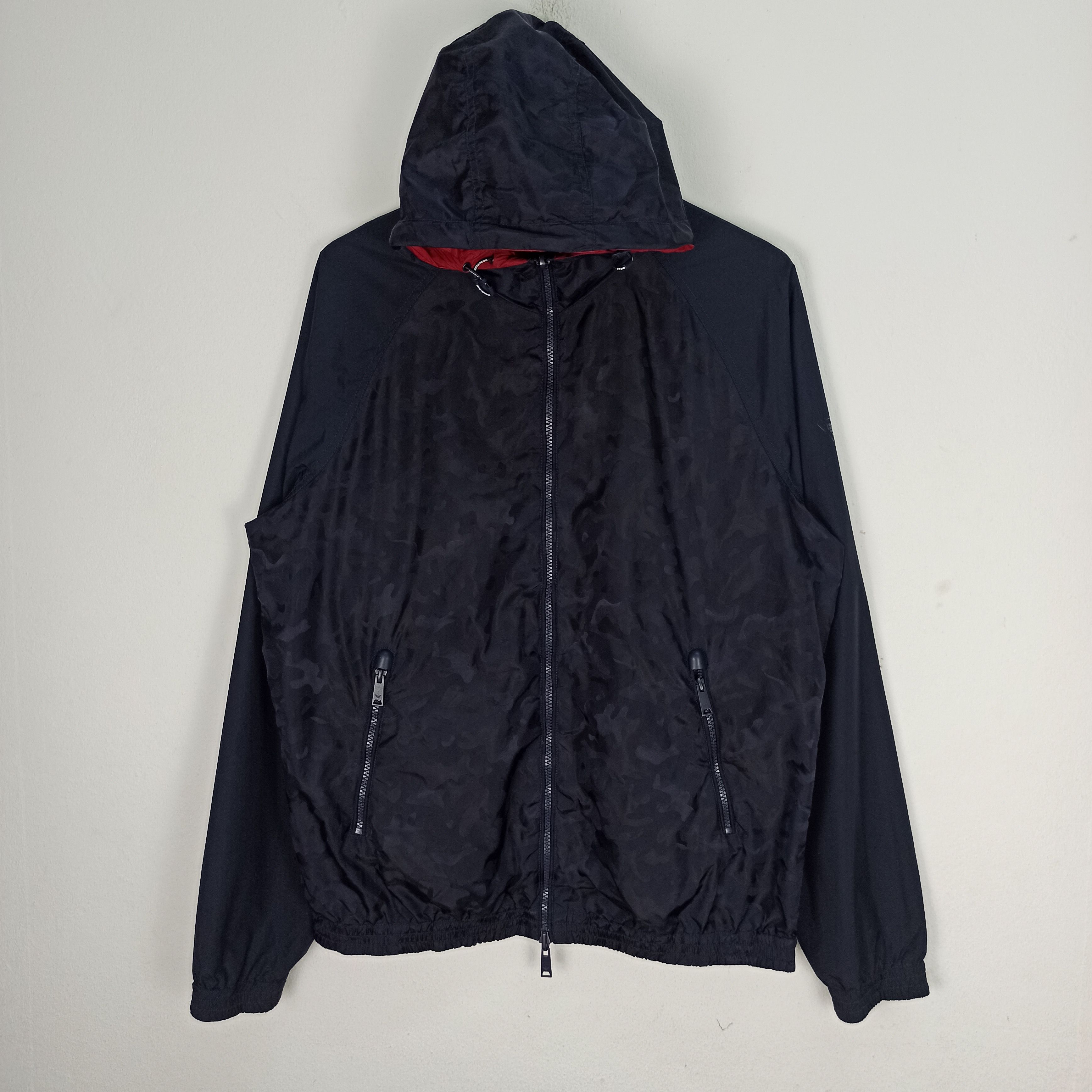 Emporio Armani Camo Riversible Windbreaker Jacket Hoodie