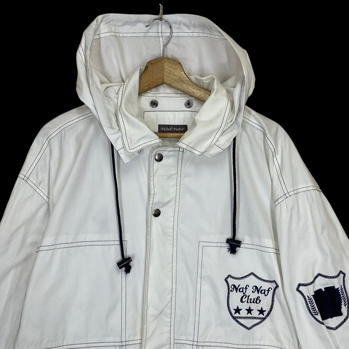 Issey Miyake Vintage 90s Naf Naf By Issey Miyake Zipper Hoodie Jacket Size US L / EU 52-54 / 3 - 8 Thumbnail