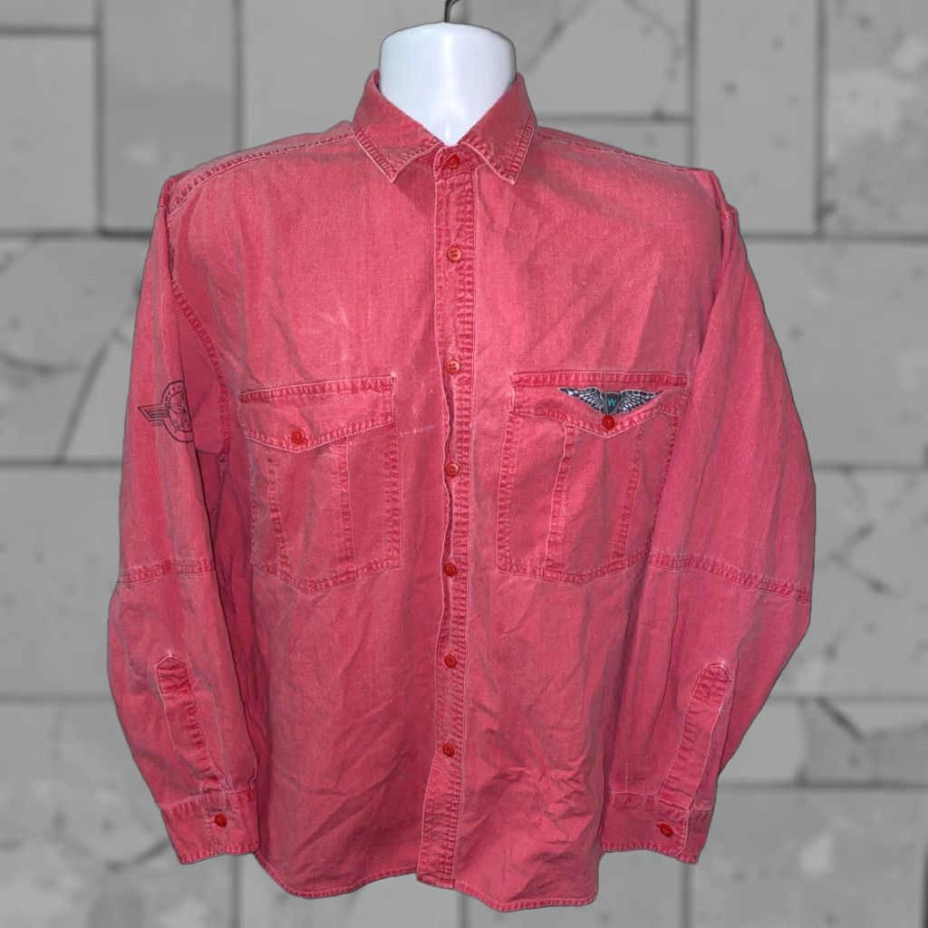 Vintage VINTAGE Weekends In California Shirt Mens Red Long Sleeve Button-Up Size M Size US M / EU 48-50 / 2 - 1 Thumbnail