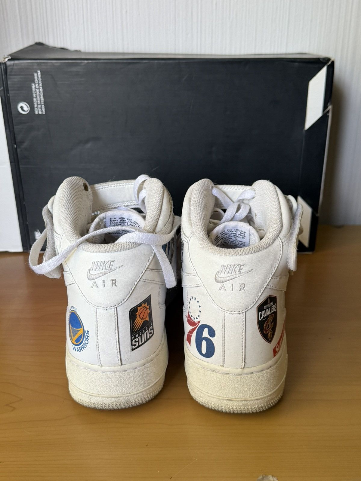 NBA × Nike × Supreme Nike Air Force 1 Mid Supreme NBA white Size US 12 / EU 45 - 5 Thumbnail