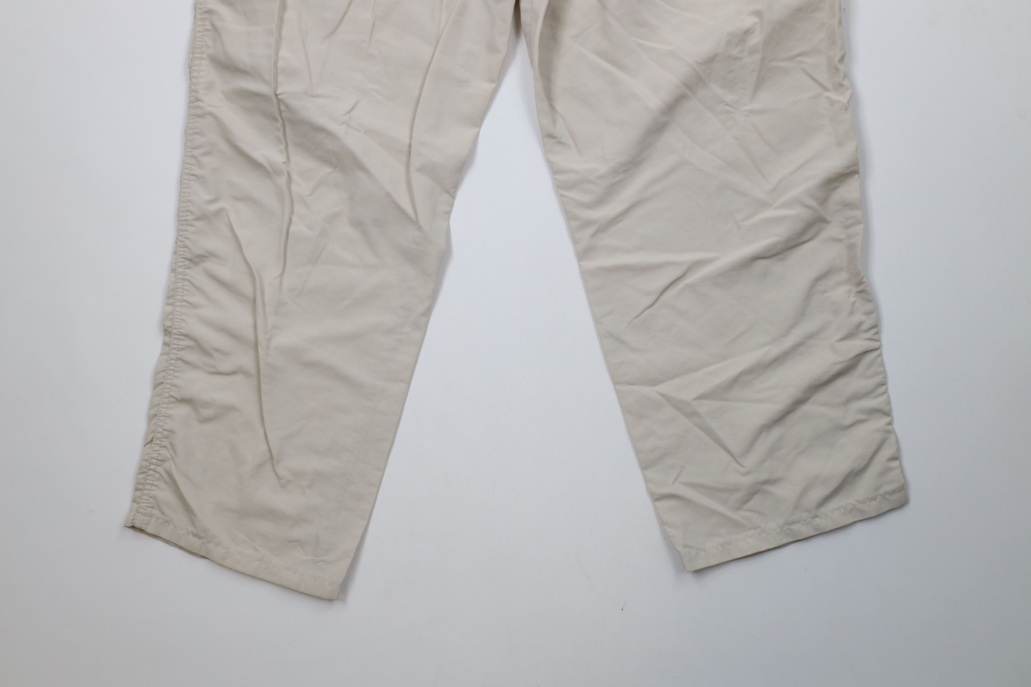 Lands' End × Vintage Vintage 90s Lands End Wide Leg Windbreaker Pants Beige USA Size 38" / US 16 / IT 52 - 15 Thumbnail