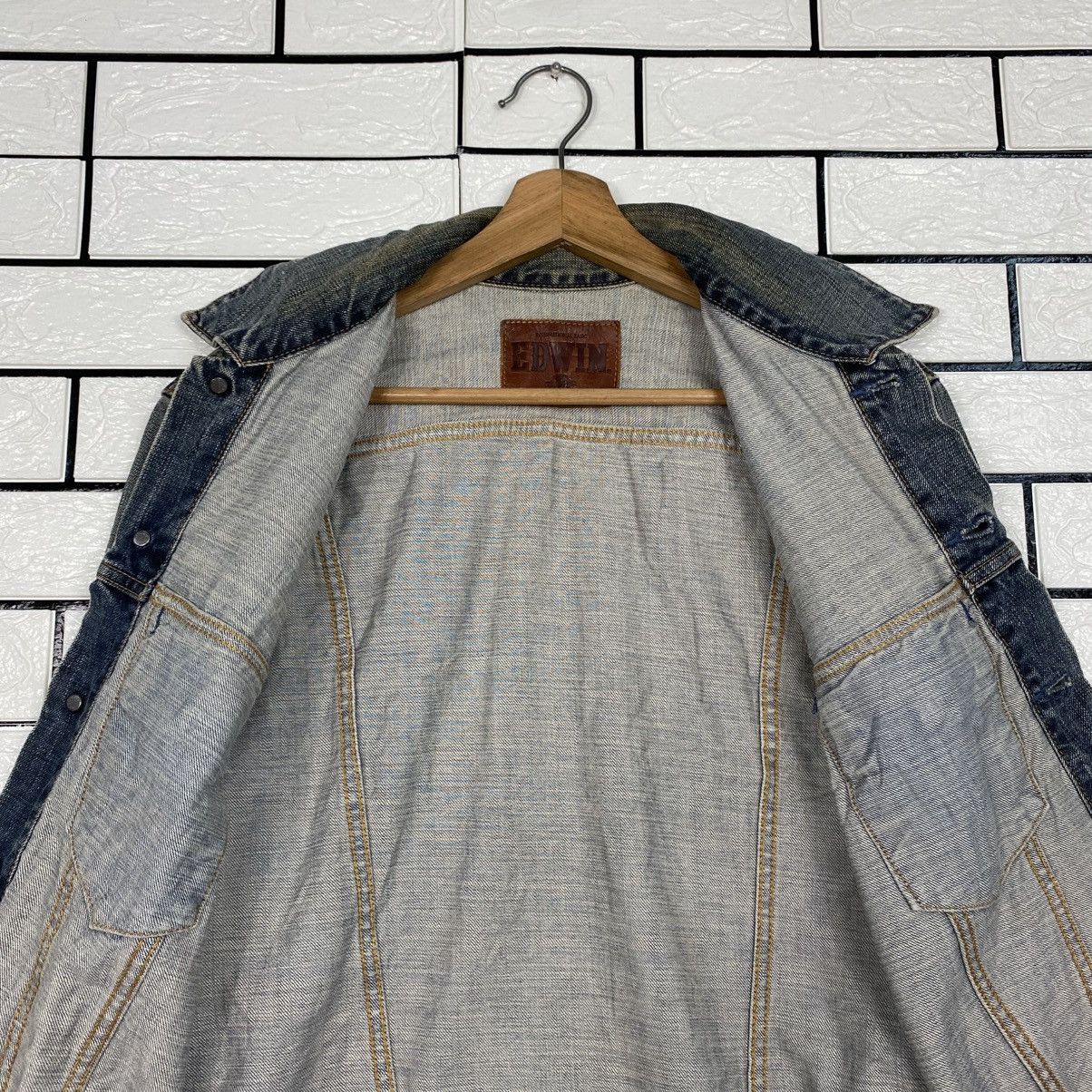 Edwin 📌Vintage Trucker Denim Jacket Edwin Cafe Racer Style Size US M / EU 48-50 / 2 - 17 Thumbnail