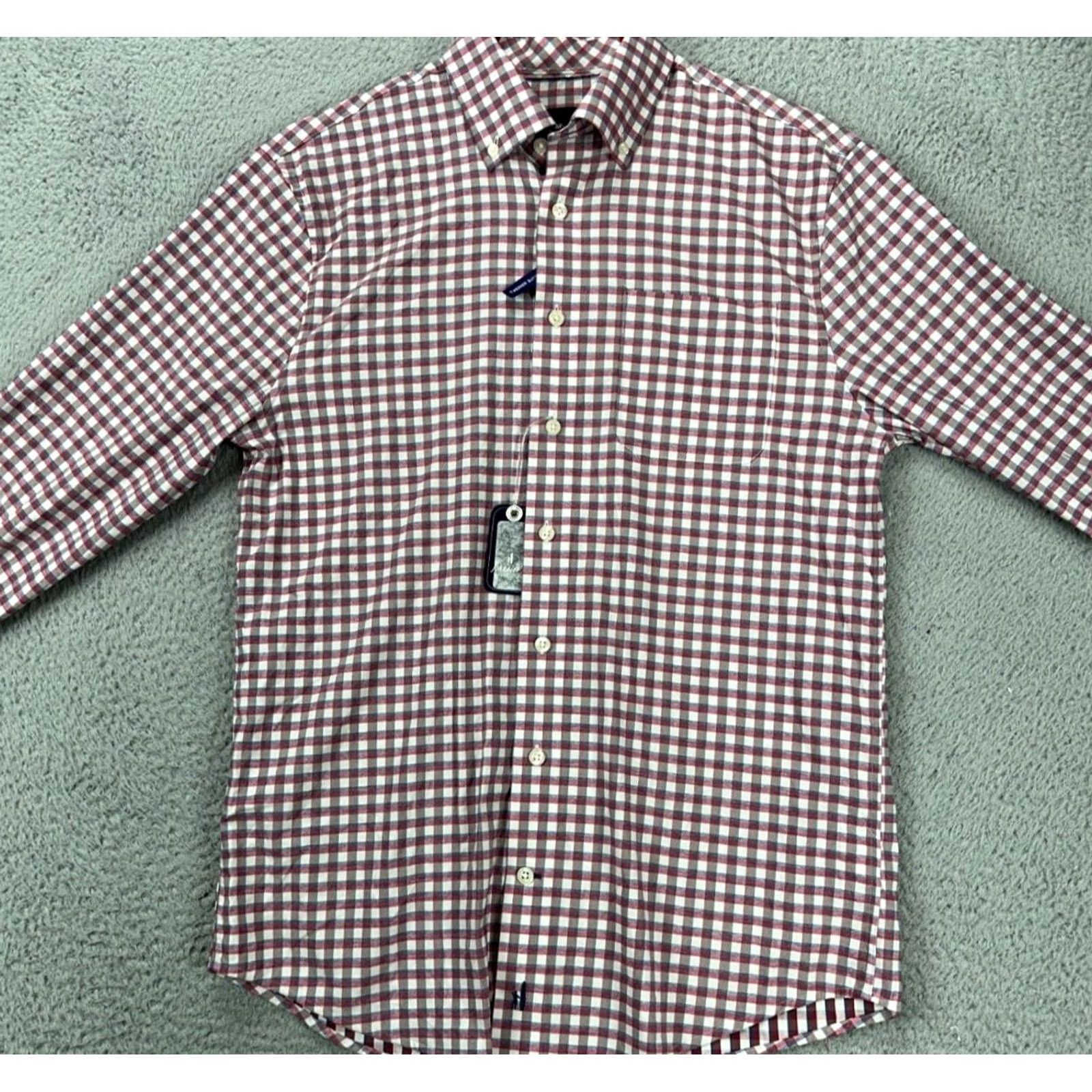 johnnie-O Johnnie-O Mead Performance Shirt Mens Small Red Plaid Nylon Blend Button-Up Size US S / EU 44-46 / 1 - 3 Thumbnail