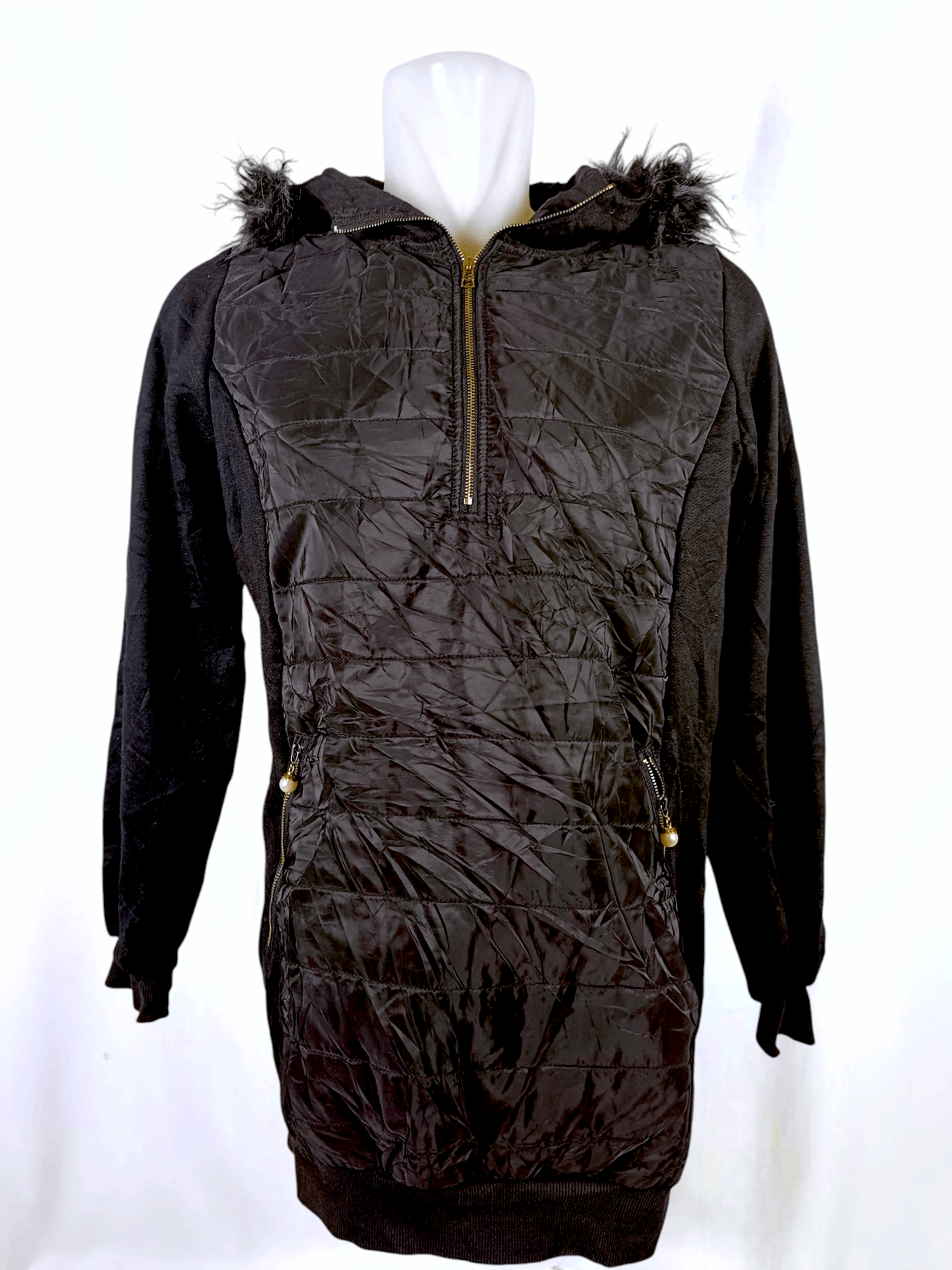 Other Crazy Black Half Zipper Fur Hoodie Lgb Style Size US L / EU 52-54 / 3 - 24 Thumbnail
