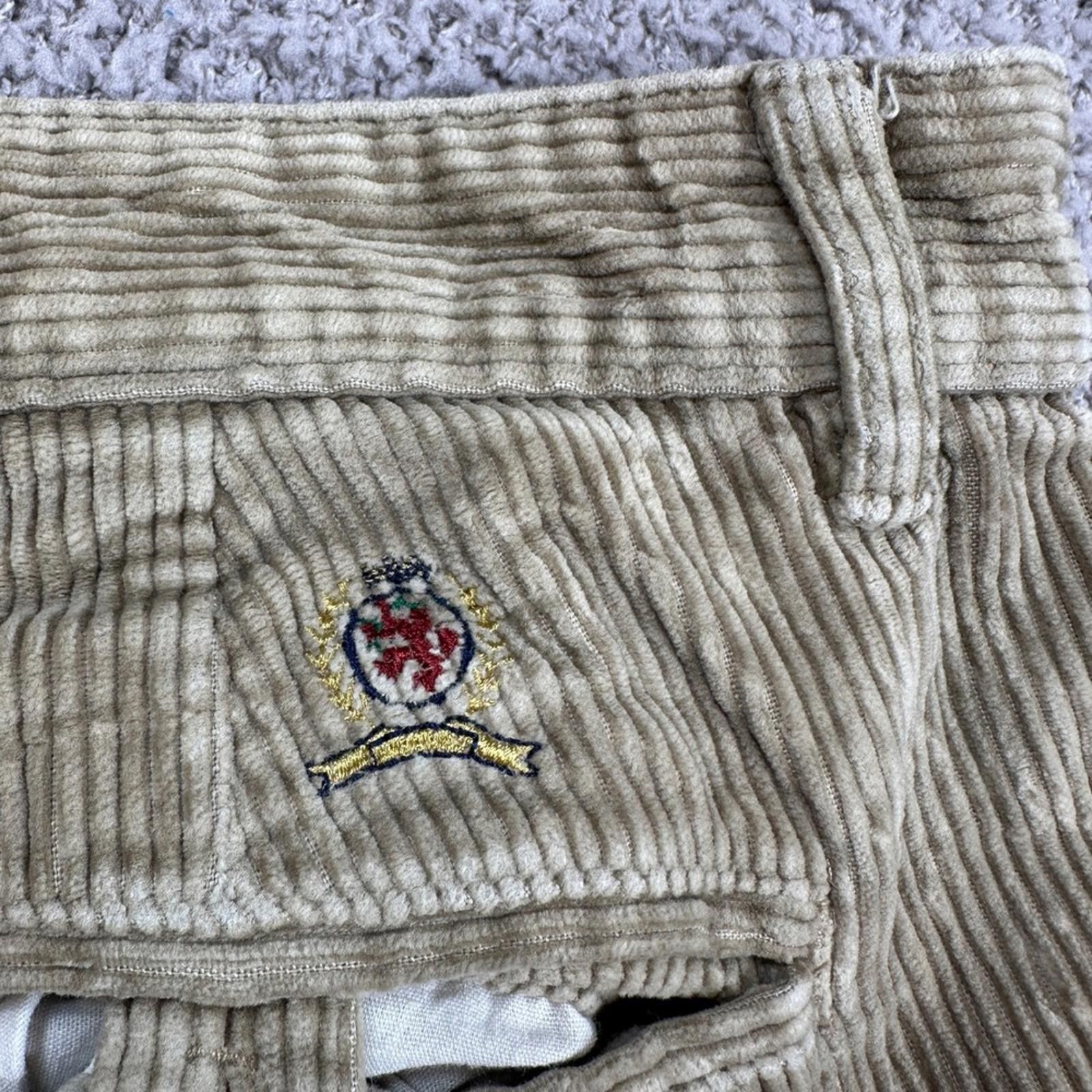 Tommy Hilfiger Tommy Hilfiger Corduroy Pants 36x32 Mens Tan Pleated Front Size US 36 / EU 52 - 6 Thumbnail