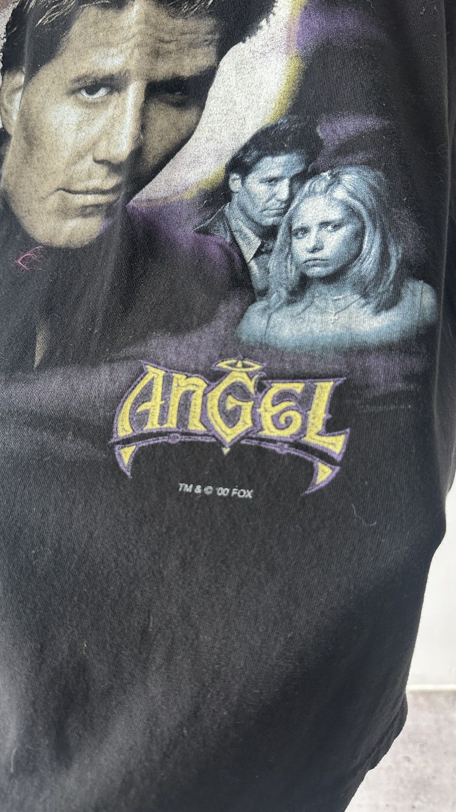 Other Angel Vampire Shirt Blue Grape 00s Buffy The Vampire Slayer Size US L / EU 52-54 / 3 - 6 Thumbnail