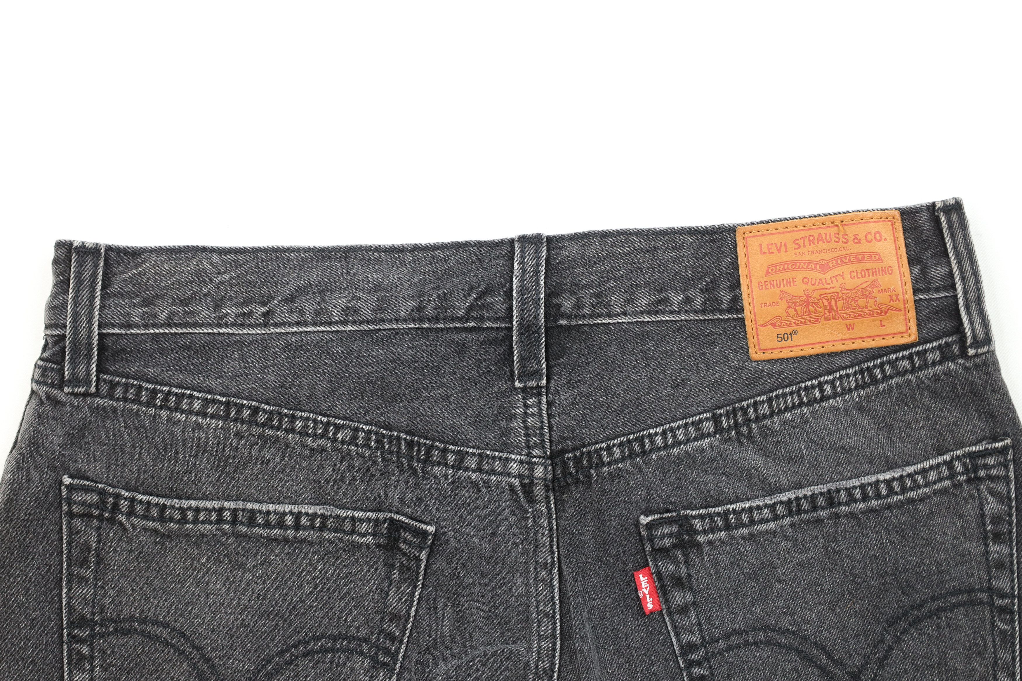 Levi's Vintage Y2K Levis 501xx Fly Cut Off Denim Jean Shorts Black Size 28" / US 6 / IT 42 - 11 Thumbnail