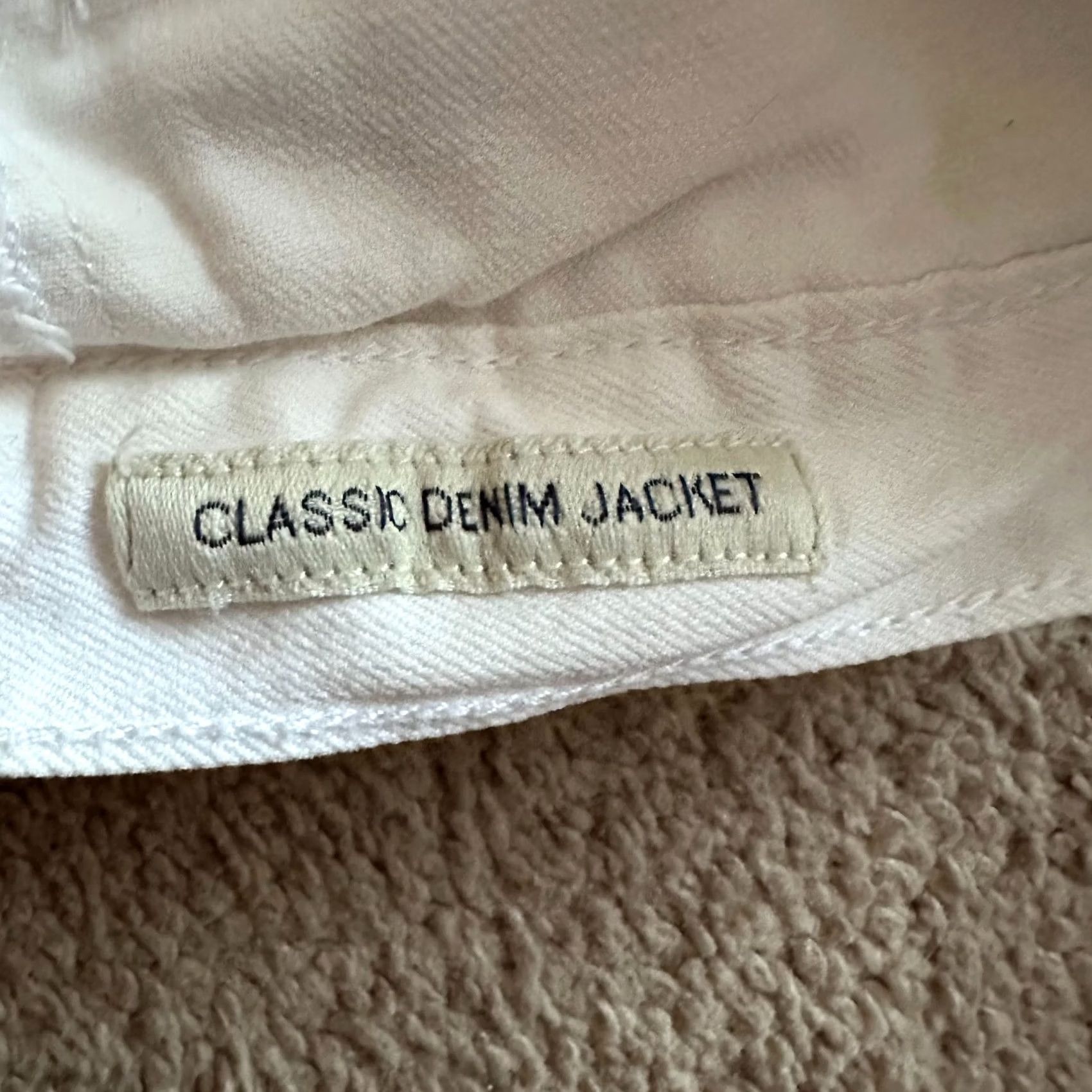 Lucky Brand Lucky Brand Denim Jacket Womens Small Classic Button Up White Long Sleeve Size S / US 4 / IT 40 - 4 Thumbnail