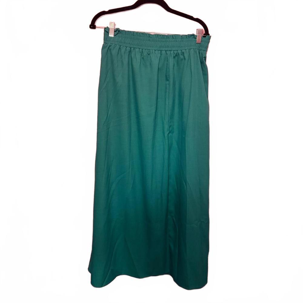 Designer Comfy Teal Skirt Size 42" / US 20 - 1 Thumbnail