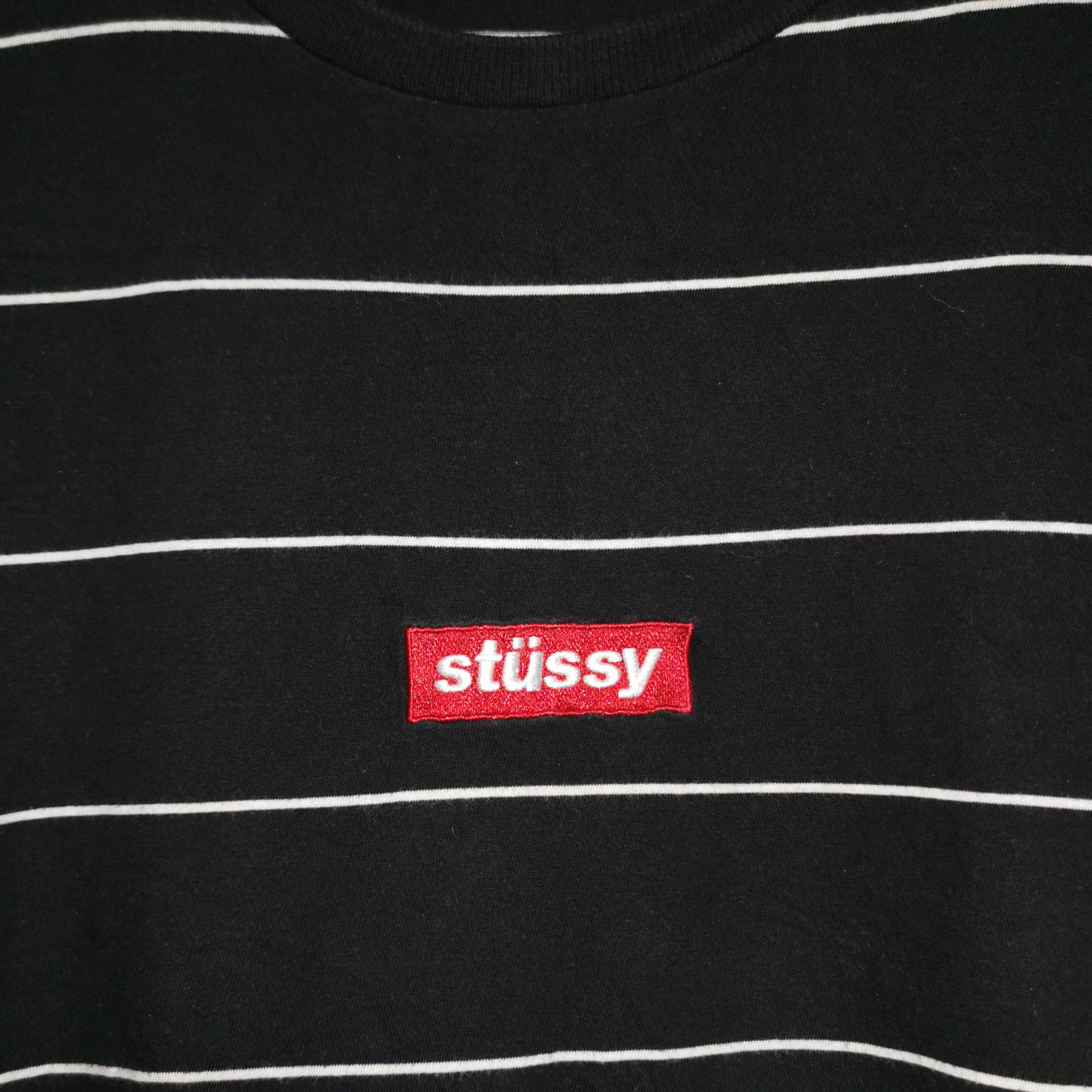 Stussy Rare Stussy Box Stripe Embroidery Logo Shirt Size US XL / EU 56 / 4 - 4 Thumbnail