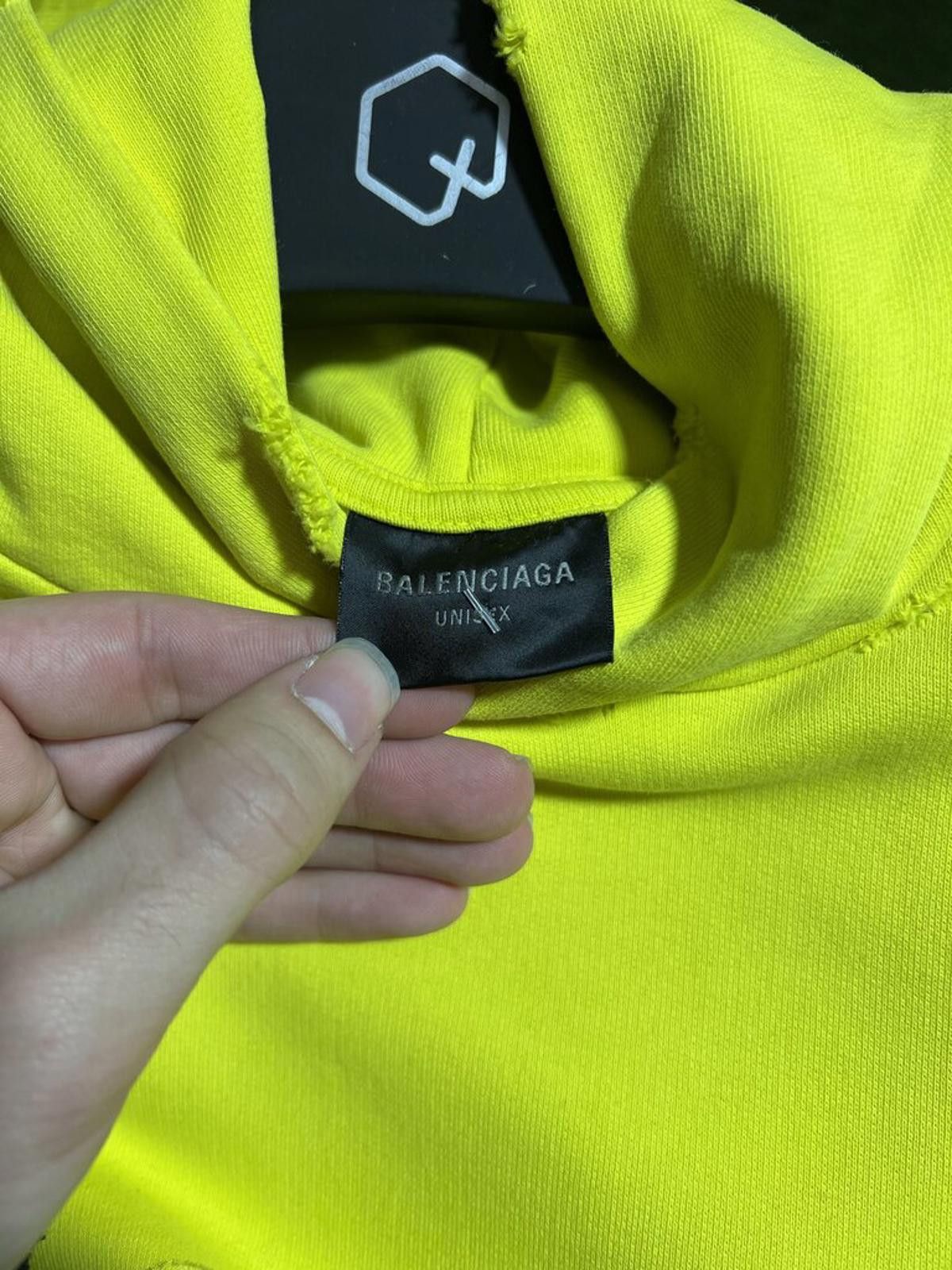 Balenciaga Balenciaga Sport Logo Hoodie Yellow Sz. M Size ONE SIZE - 3 Thumbnail