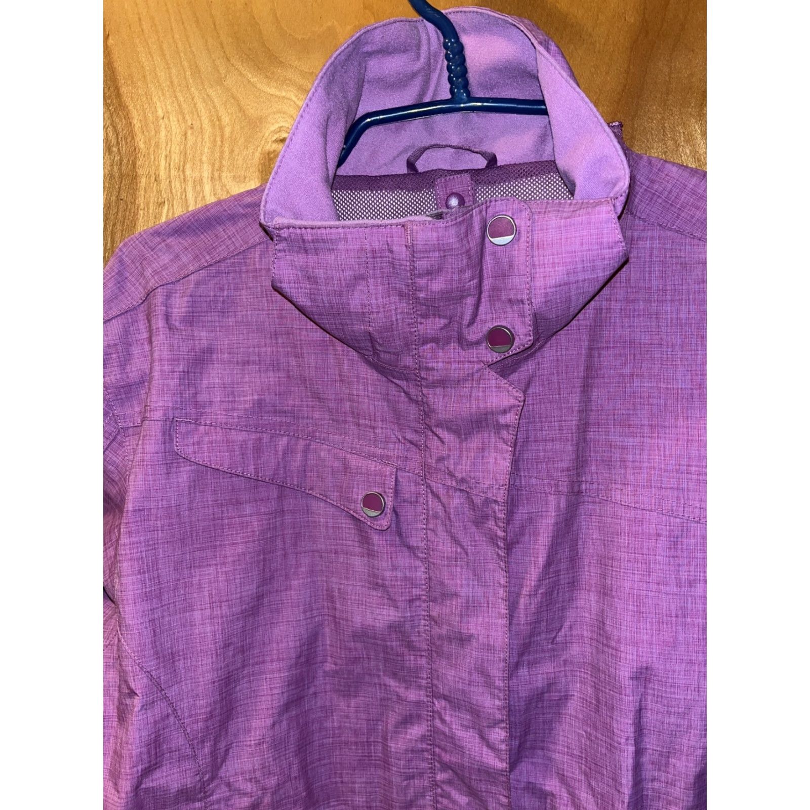 Vintage LL BEAN Womens Windbreaker Coat Purple Large - Regular Size - Full Zip, Pockets - Rain Coat - Outdoor, Maine - Handwashable Coat Size L / US 10 / IT 46 - 2 Thumbnail