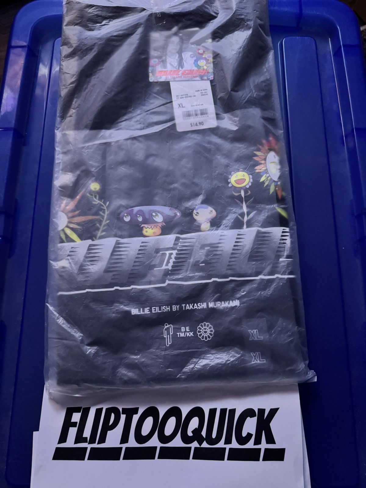 Billie Eilish × Takashi Murakami × Uniqlo Black Logo Tee Size US XL / EU 56 / 4 - 1 Thumbnail
