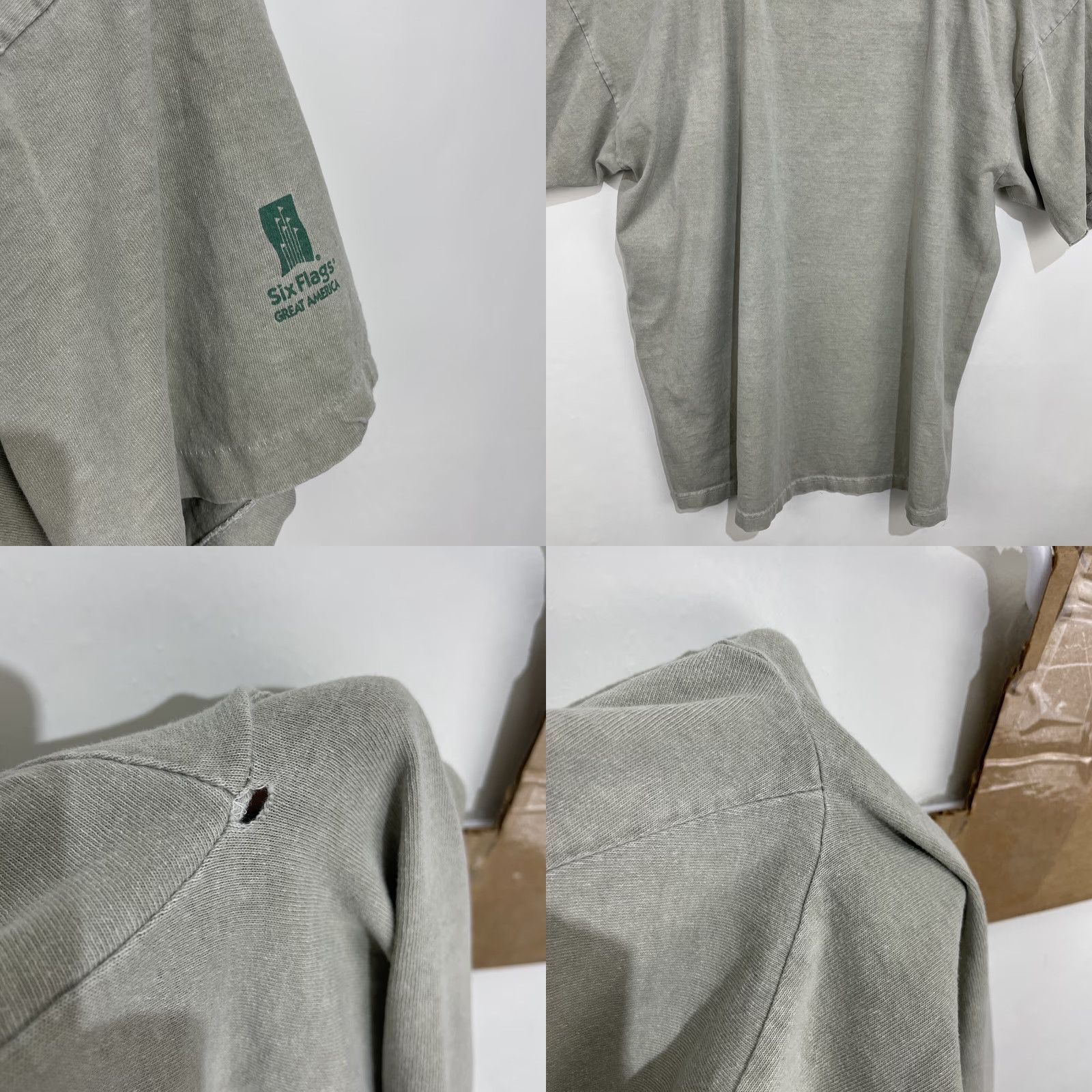 Vintage VINTAGE Six Flags Park T Shirt XXL Road Runner Looney Tunes Murina Gray Cotton Crew Neck Short Sleeve Men 1980s Carrier Shirt Size US XXL / EU 58 / 5 - 11 Thumbnail