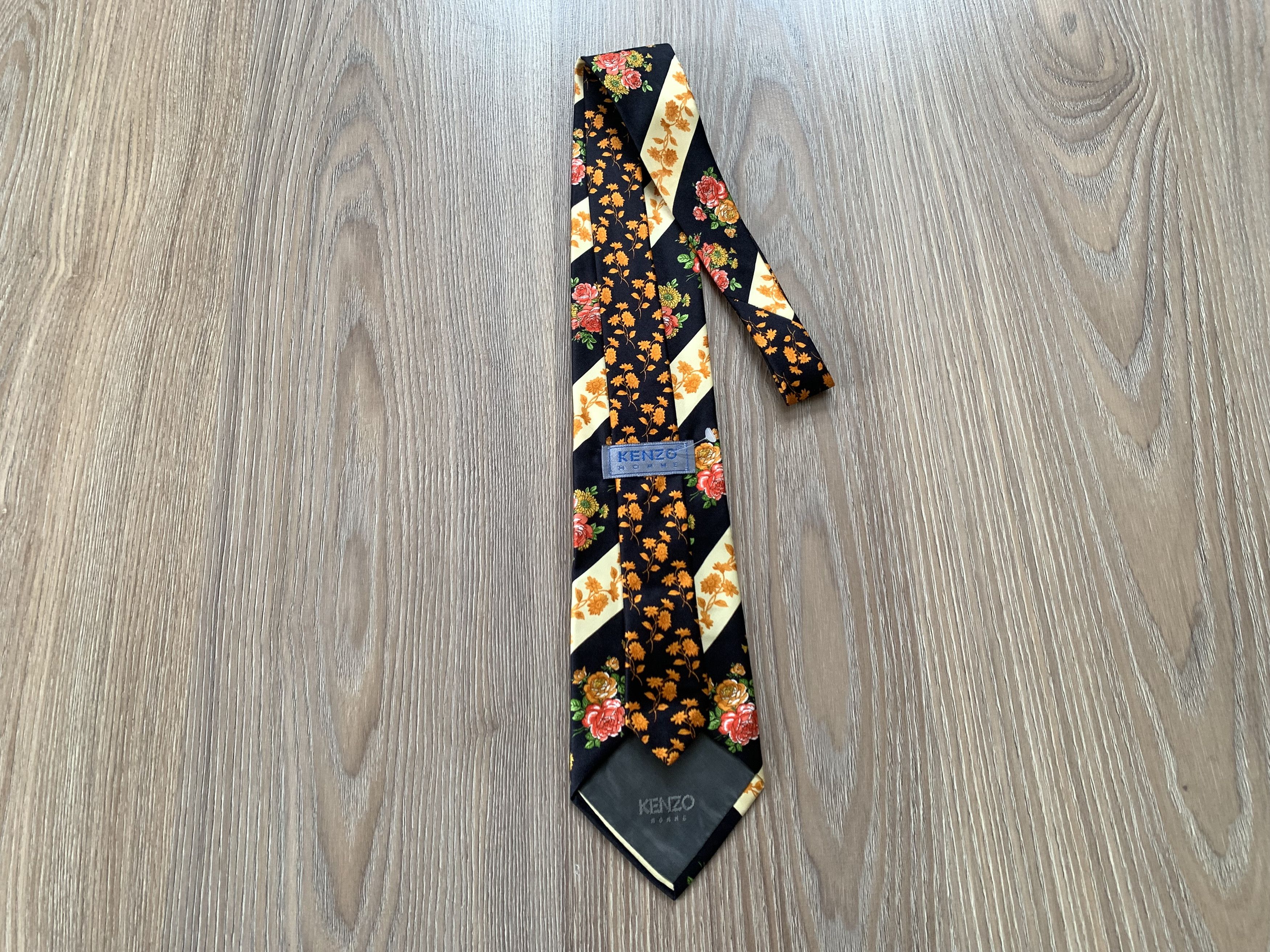 Kenzo Rare Kenzo Homme Italian Flower Printed Silk Tie Size ONE SIZE - 5 Thumbnail
