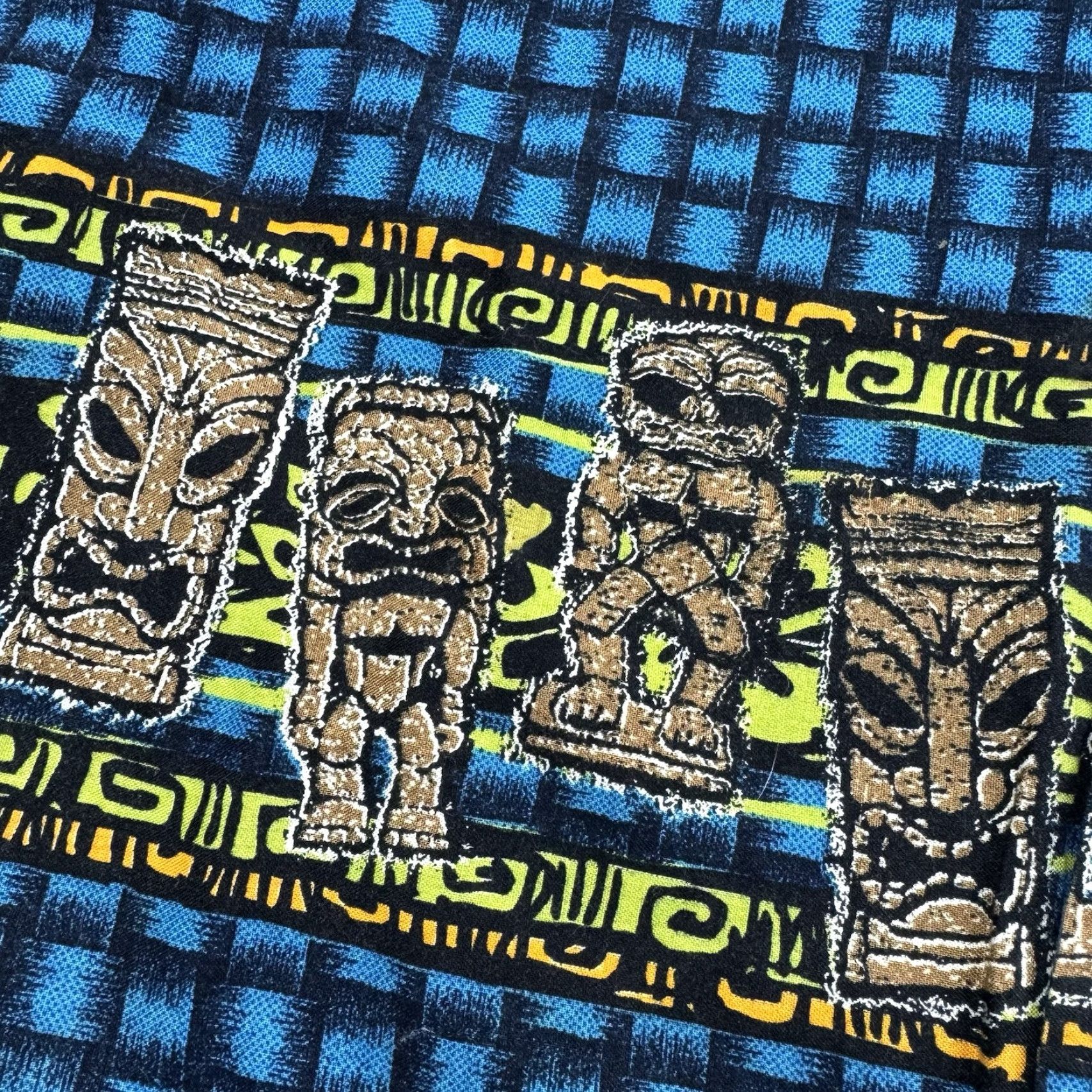Vintage VINTAGE No Boundaries Shirt Adult Medium Blue Hipster Punk Baggy Y2K Tiki Button Up Size US M / EU 48-50 / 2 - 4 Thumbnail