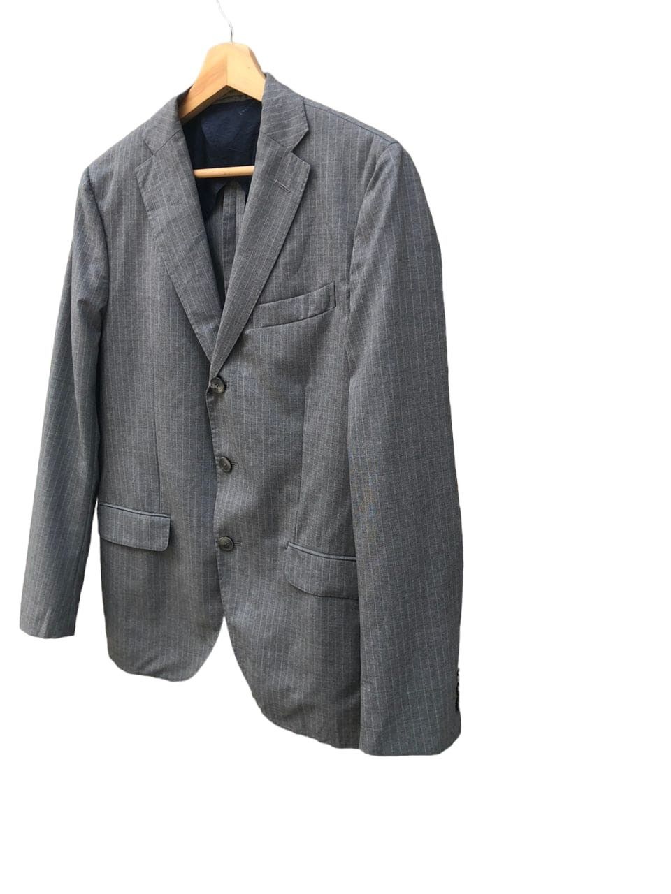 Boglioli Boglioli Blazer Coat Jacket Grey Stripe Size 40R - 5 Thumbnail