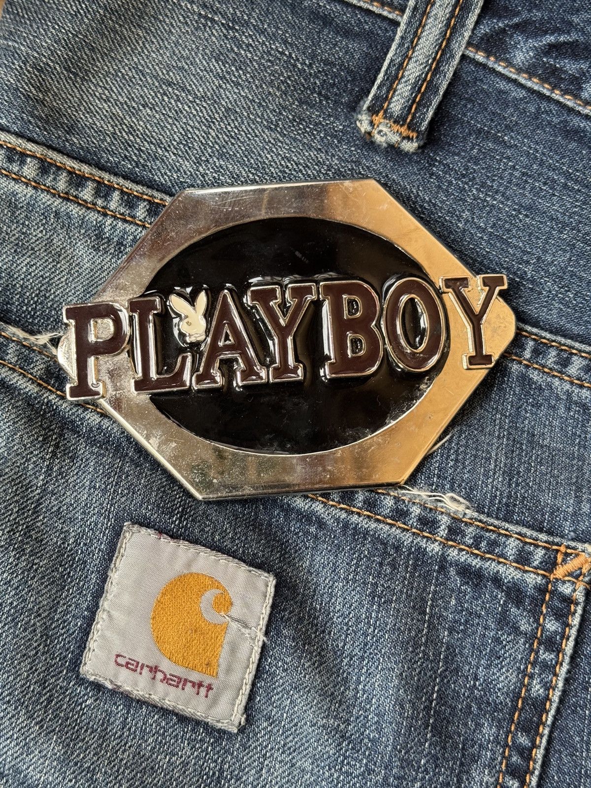 Playboy Rare 90s Metalic Badge from belt PLAYBOY retro style Size ONE SIZE - 2 Thumbnail