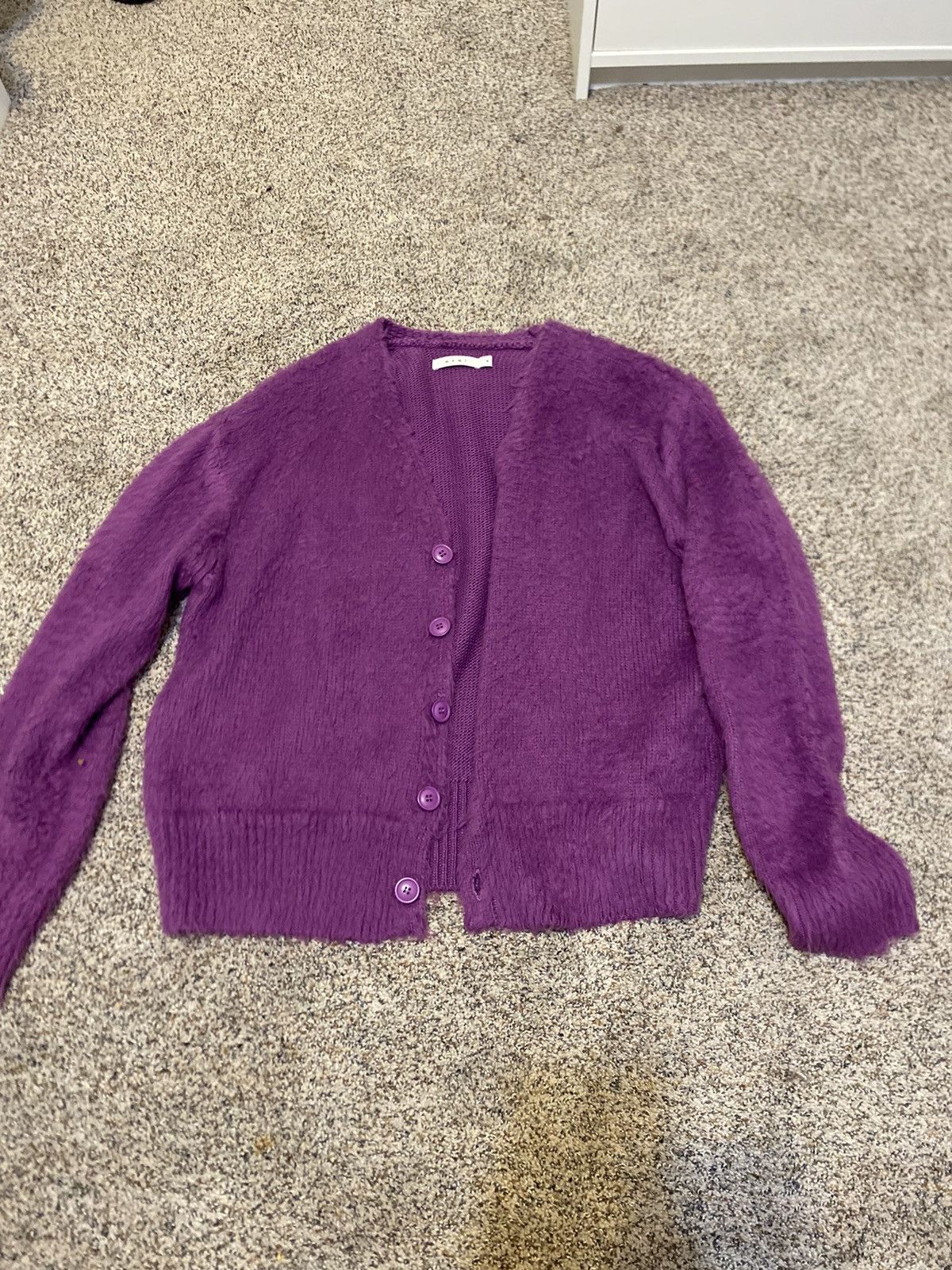 MNML Korean Pink/Purple Fuzzy Cardigan Size US M / EU 48-50 / 2 - 1 Thumbnail